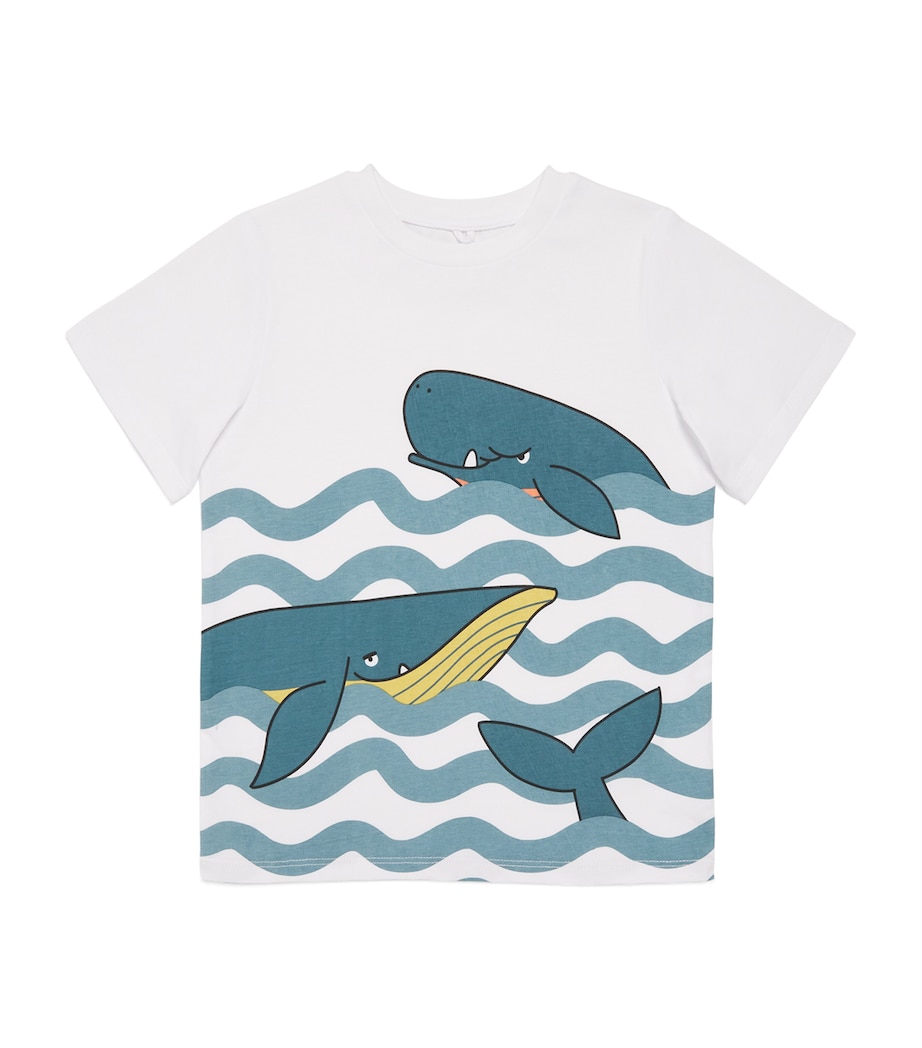 Stella McCartney Kids Organic Cotton Whale T-Shirt (2-14 Years) Image 1