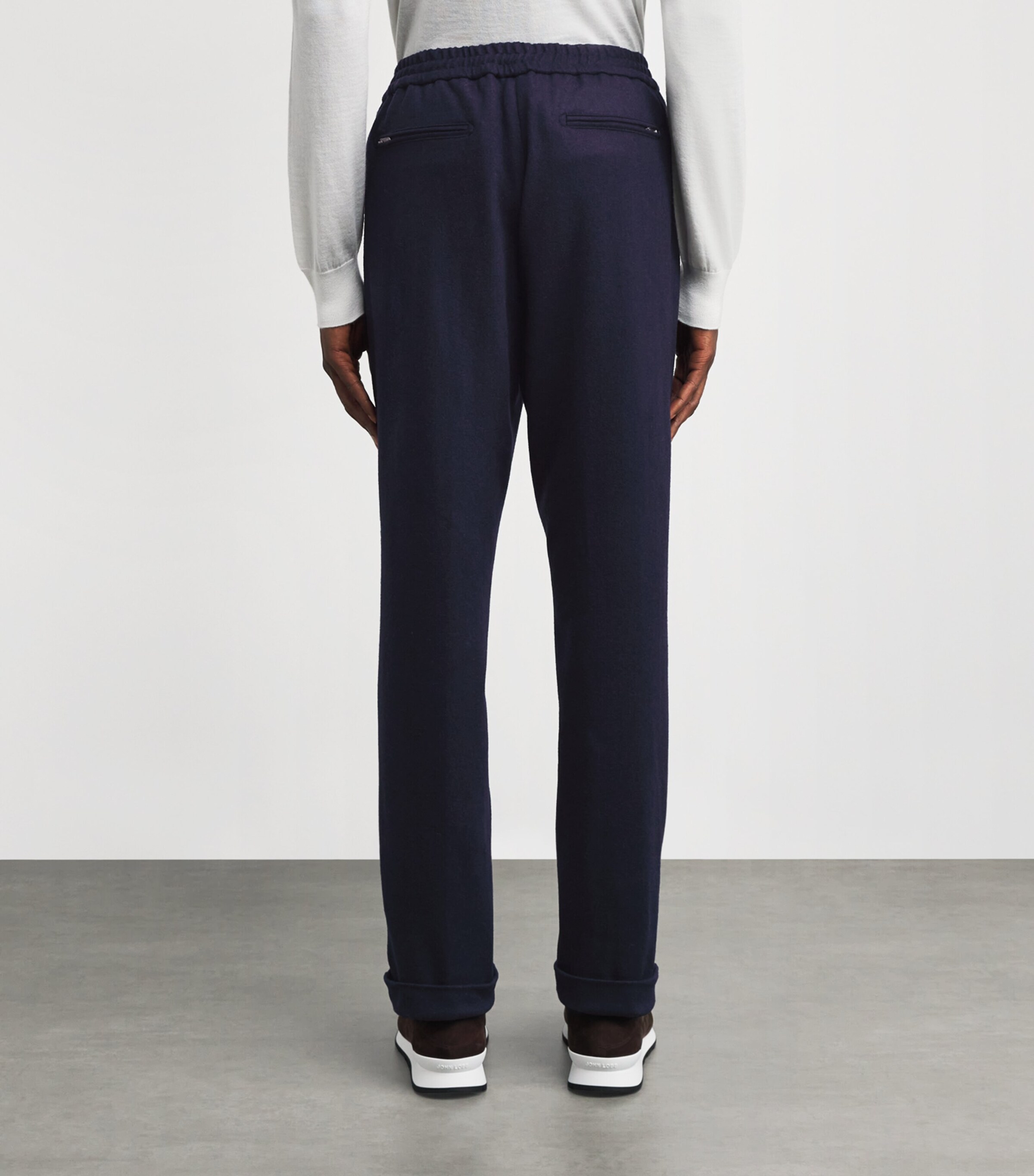 Marco Pescarolo Mens Cashmere Sweatpants Navy Image 4