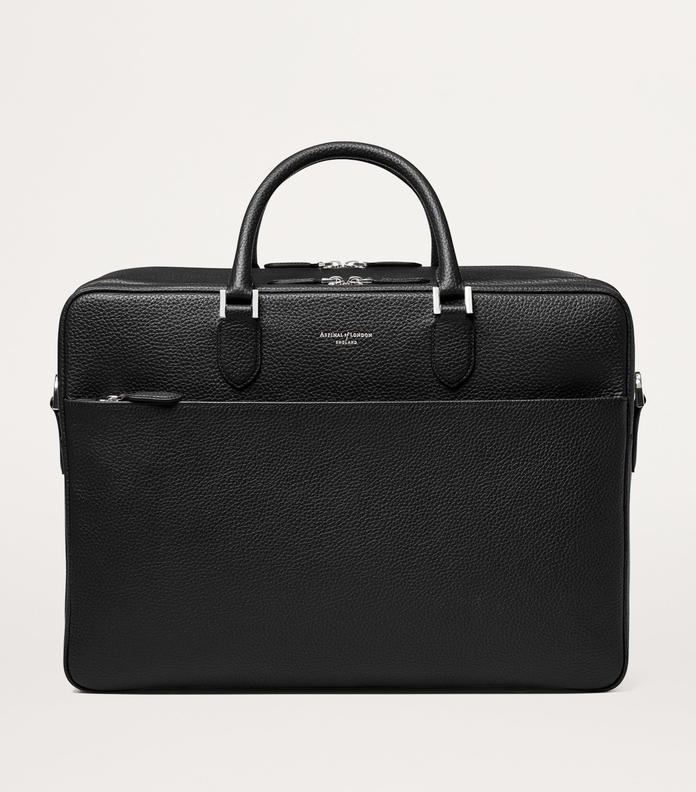 Leather 48 Hour Mount Street Travel Bag BLACK Image 2