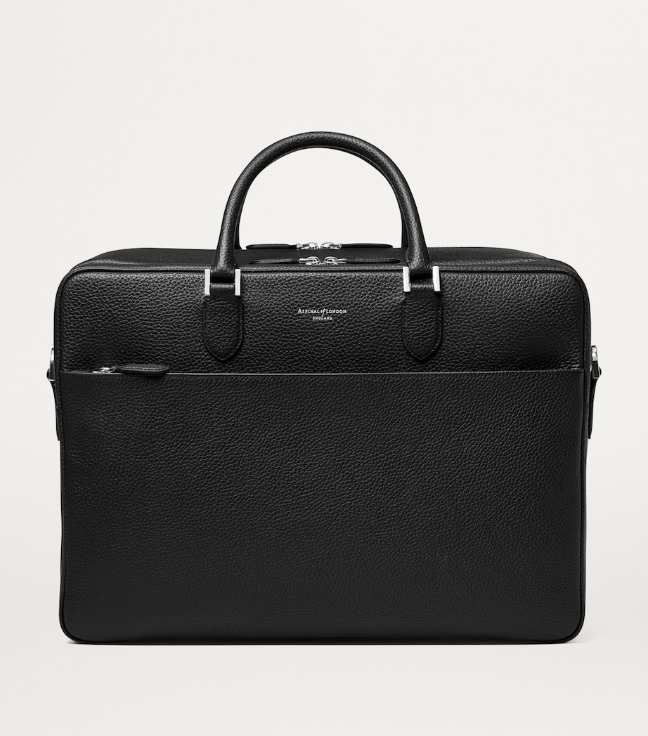 Leather 48 Hour Mount Street Travel Bag BLACK Image 2
