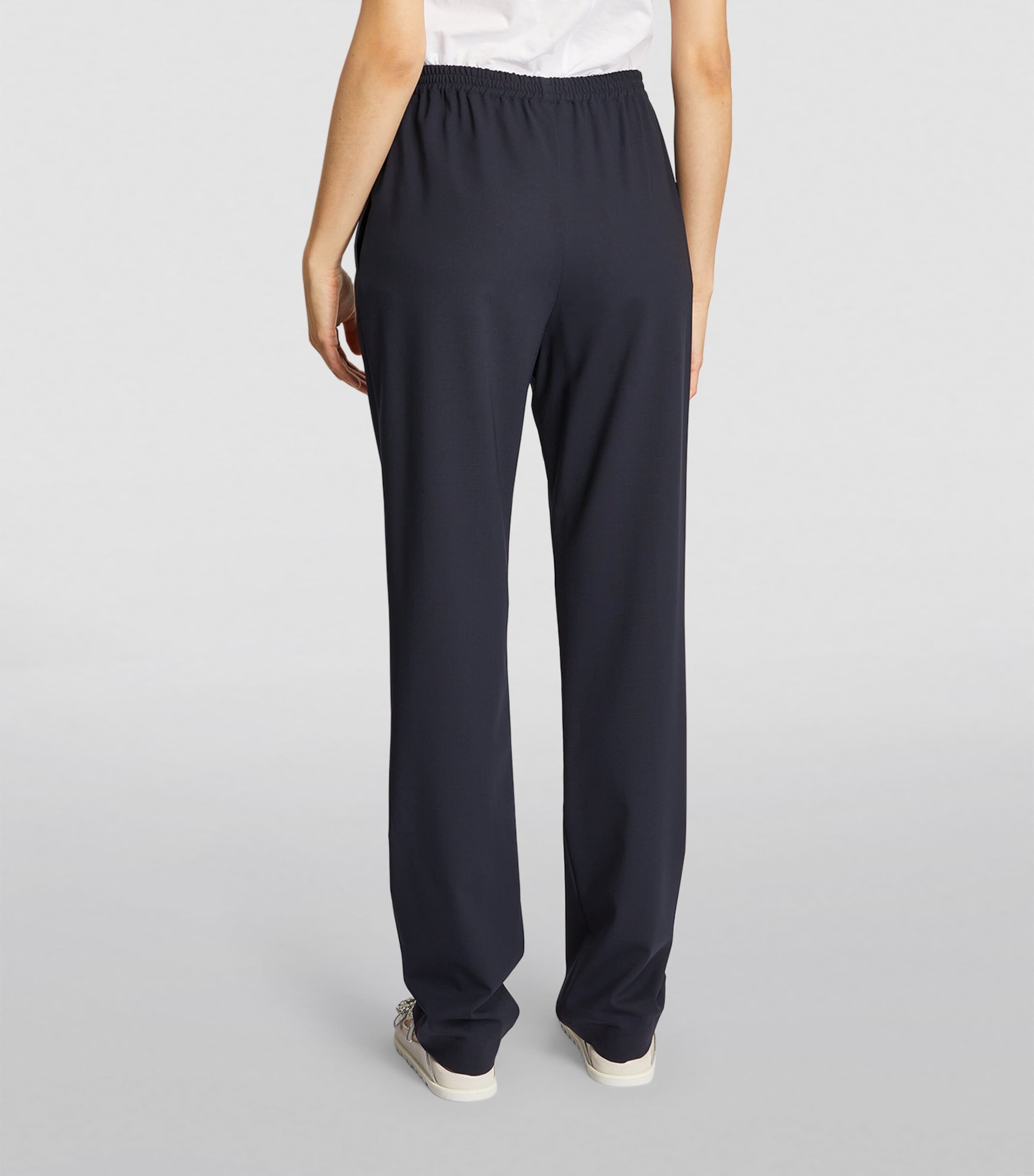 Wool Tapered Trousers BLUE Image 4