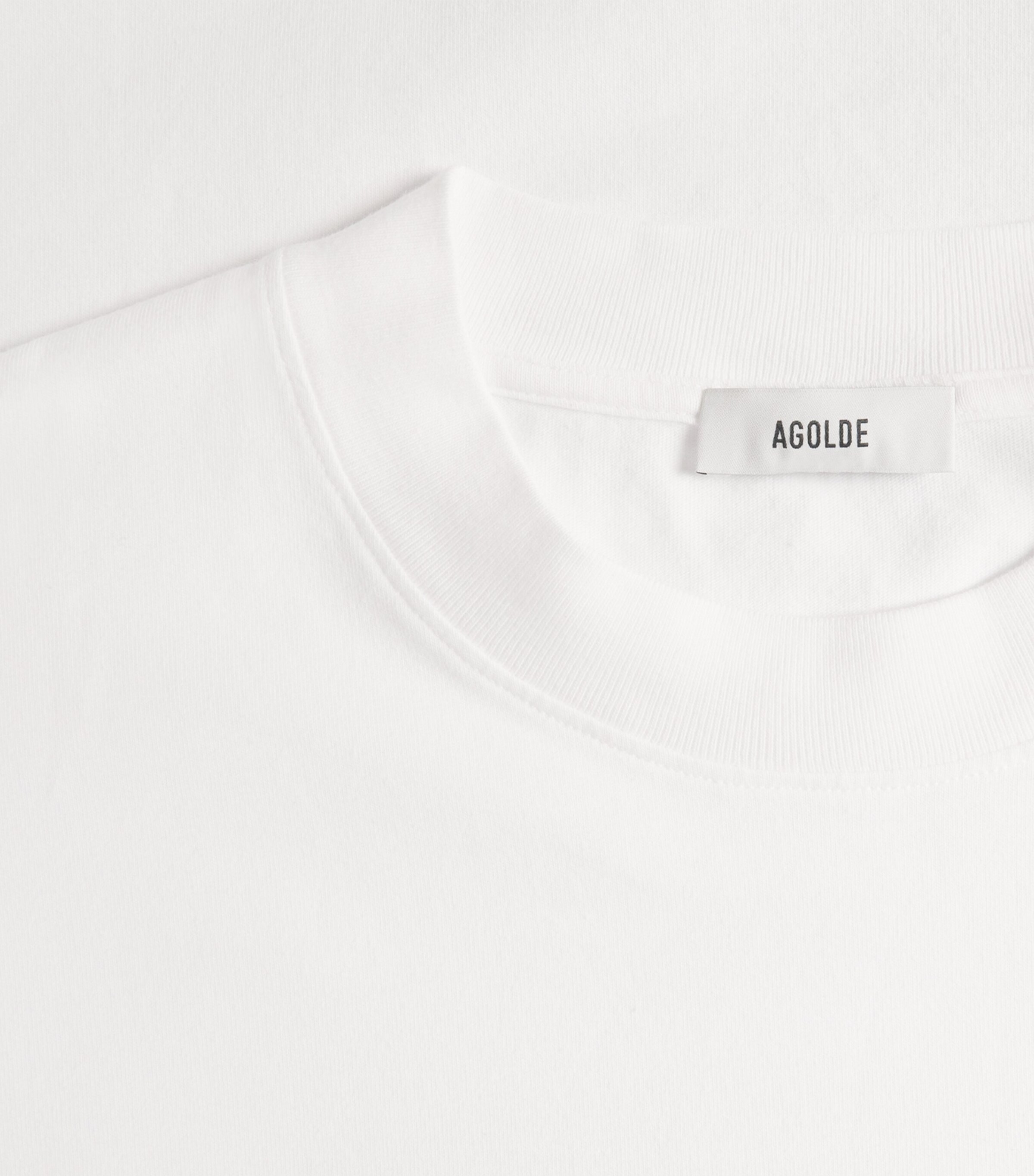 AGOLDE Mens Cotton Asha Long-Sleeve T-Shirt White Image 6