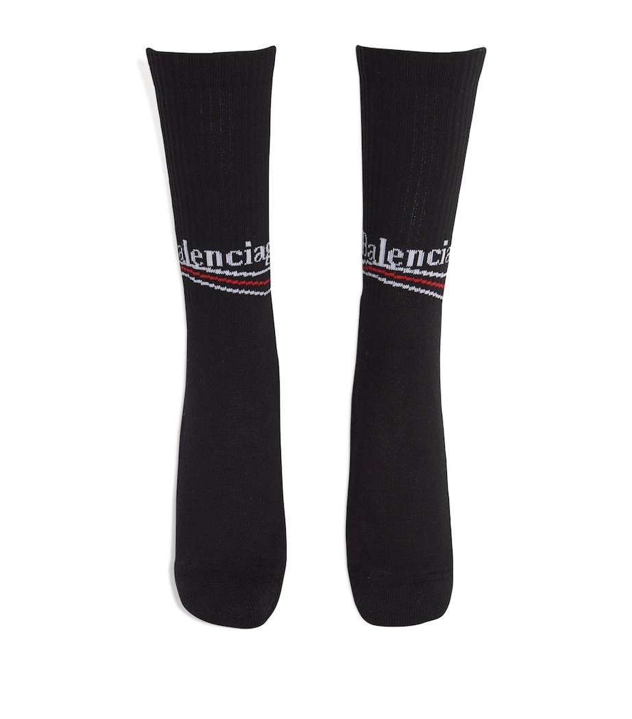 Balenciaga Mens Logo Socks Image 2