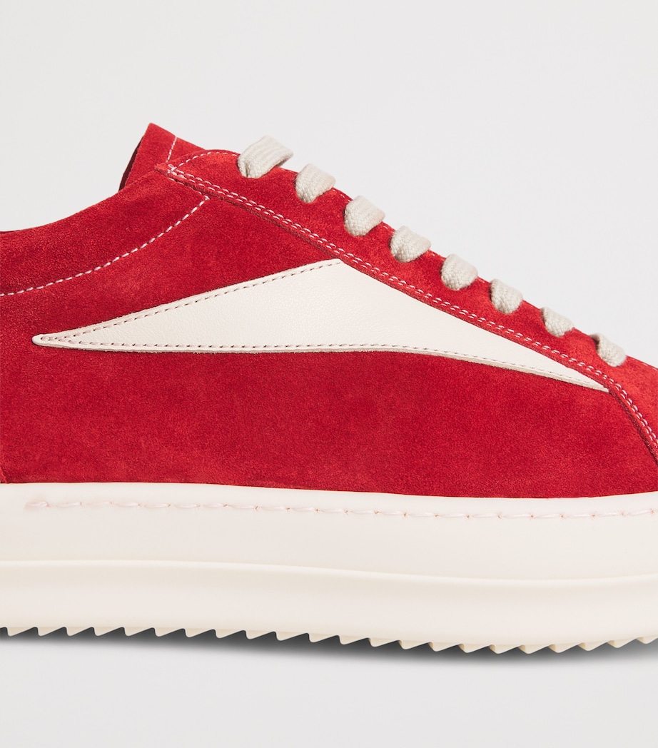 Rick Owens Tumbled Lambskin Vintage Sneakers Crnln/milk/milk Image 6