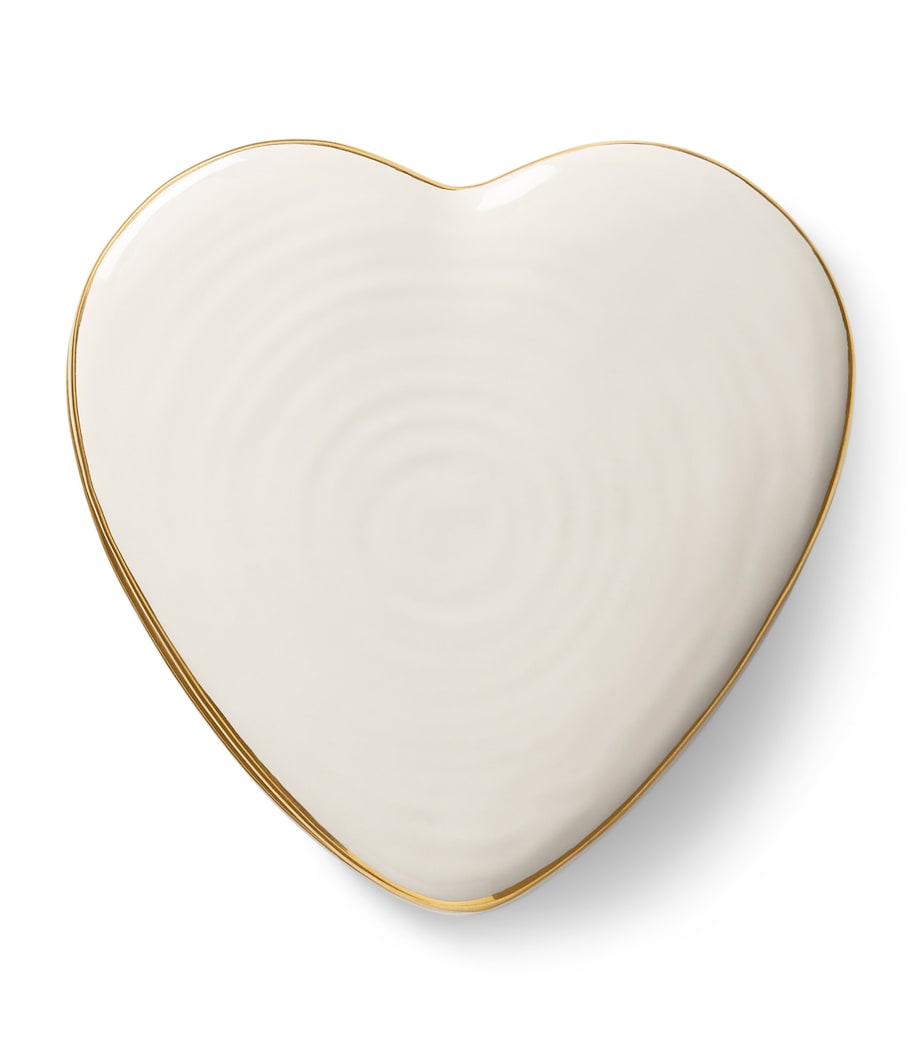 Shagreen Heart Jewellery Box WHITE Image 3