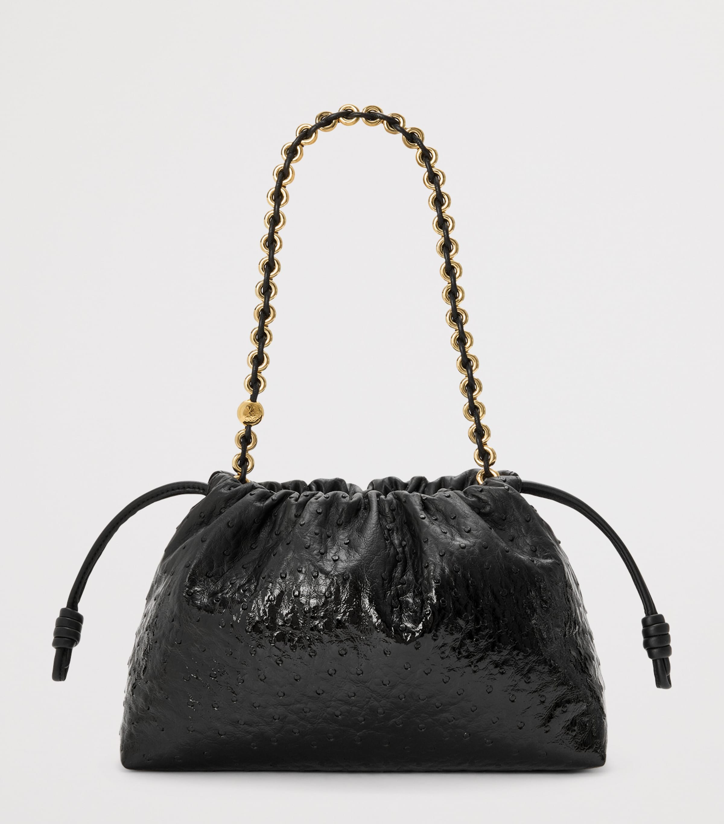 LOEWE Medium Leather Flamenco Purse Black Image 3