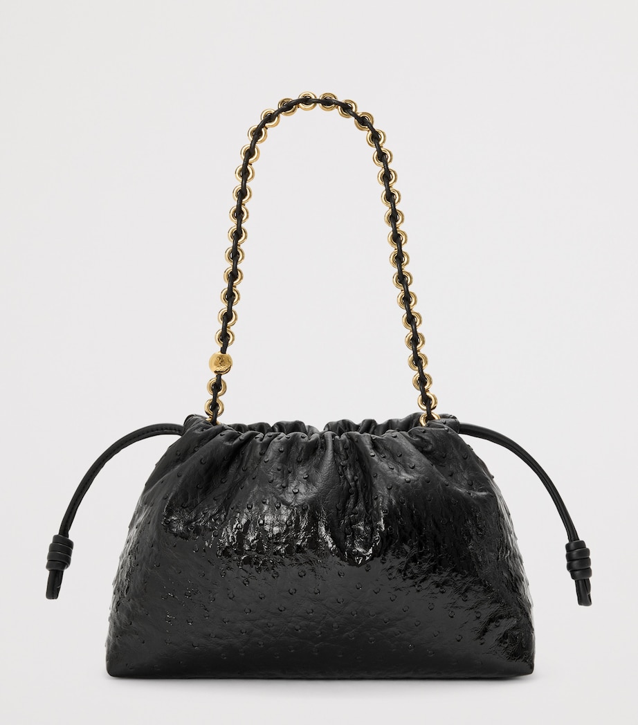 LOEWE Medium Leather Flamenco Purse Black Image 3