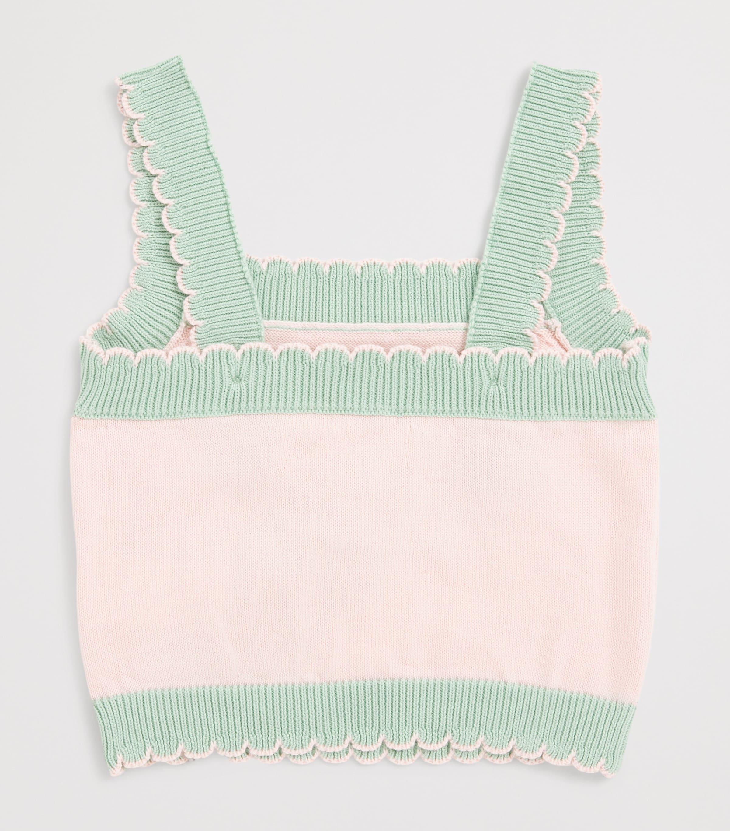 Cotton Intarsia Bird Top (6-36 Months) PINK Image 2