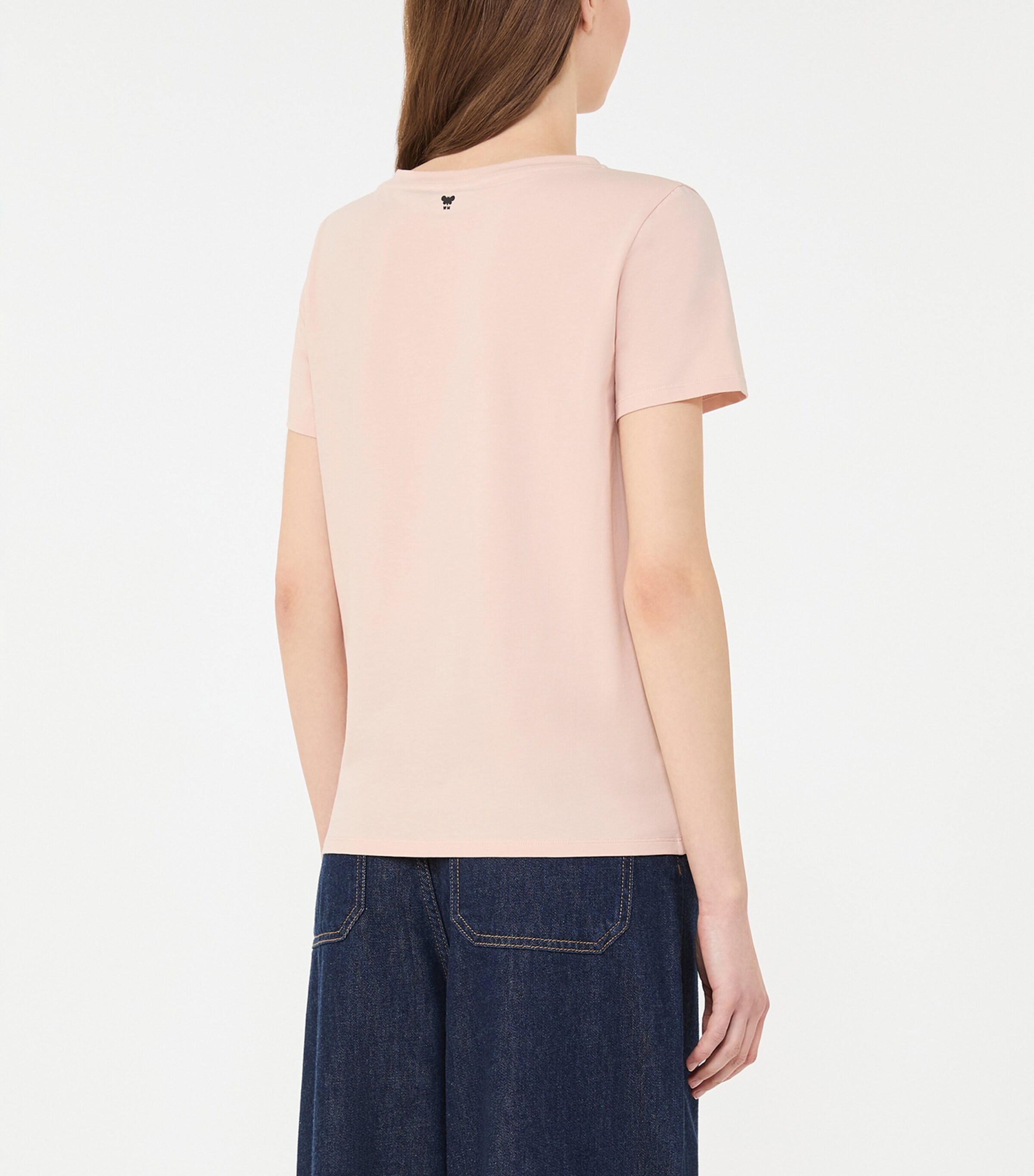 Weekend Max Mara Womens Stretch-Cotton T-Shirt Pink Image 3