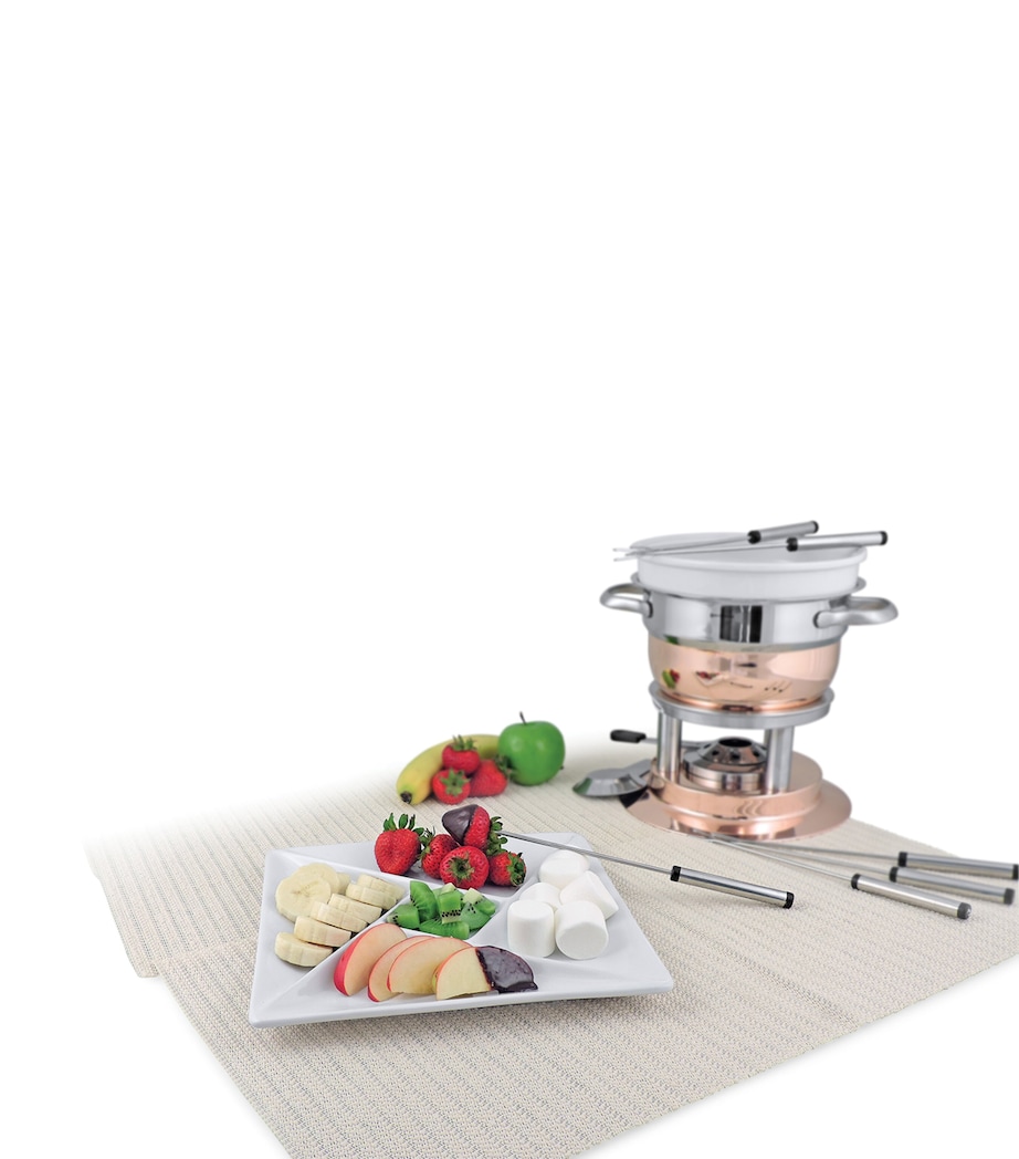 Set of 4 Ceramic Square Fondue Plates (26.5cm) WHITE Image 2