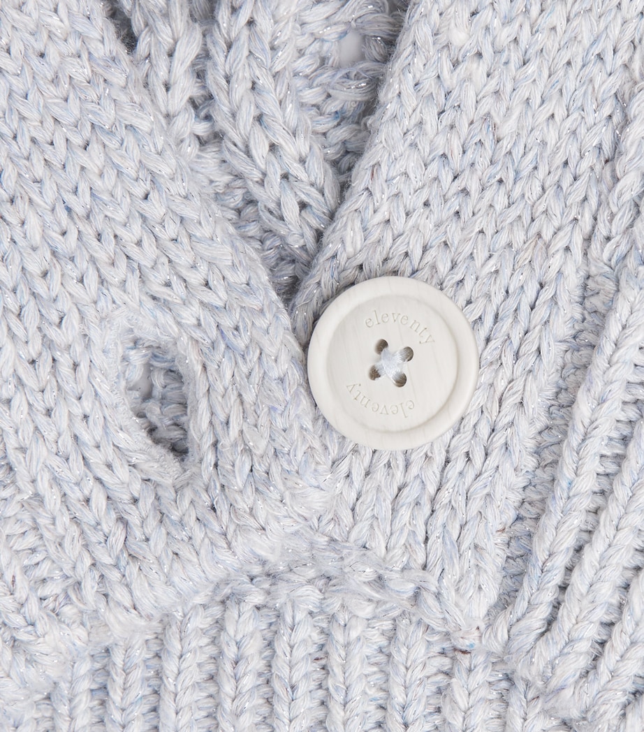 Eleventy Womens Openwork Knit Cardigan Nuvola Image 6