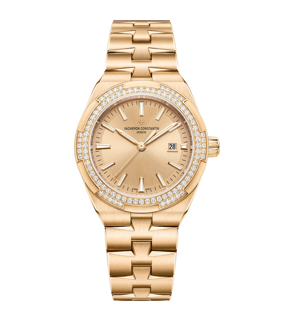 Vacheron Constantin Rose Gold and Diamond Overseas Watch 35mm Pink Gold Image 1