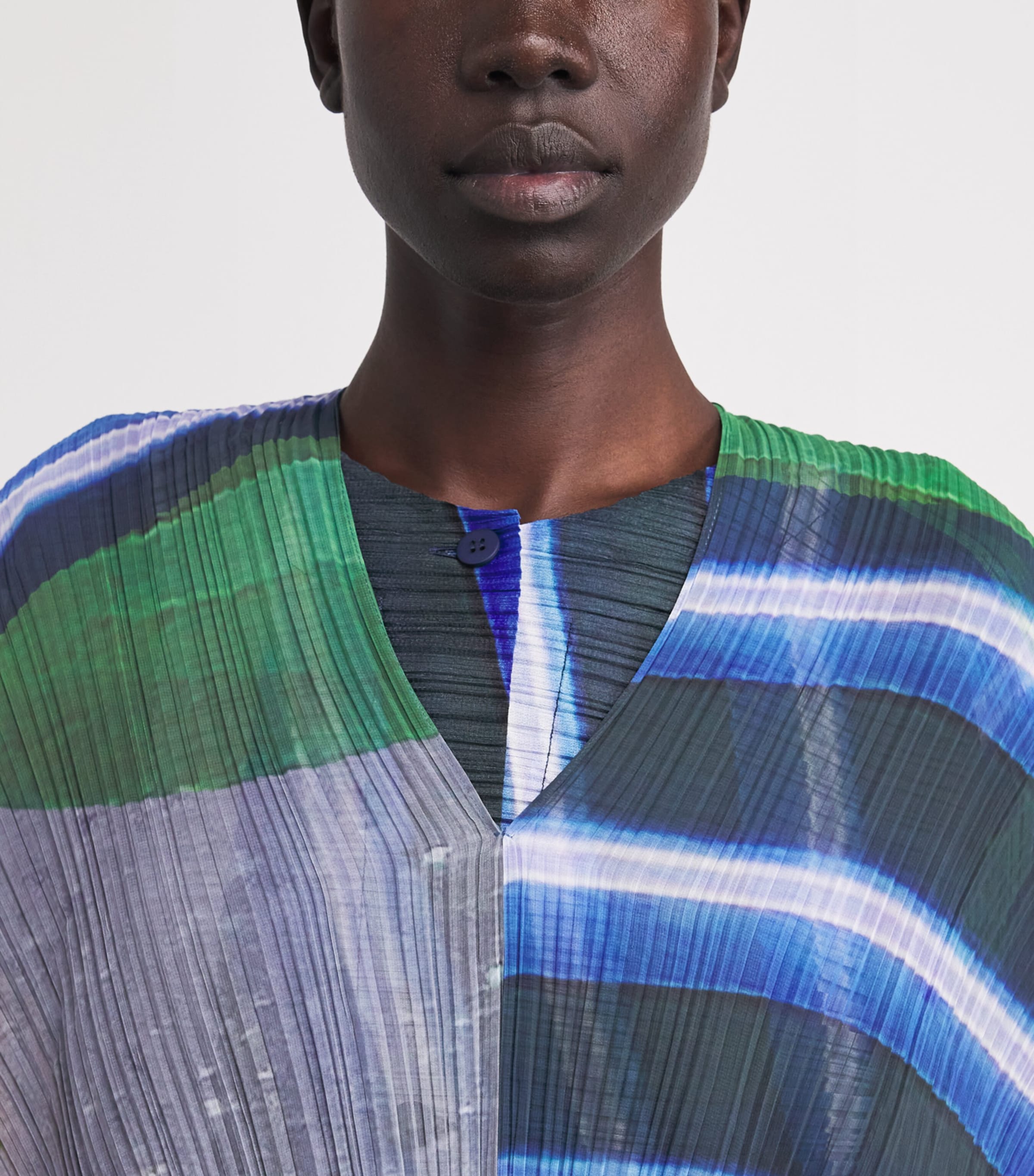 City Collage Madame-T Stole GREY X NAVY Image 5