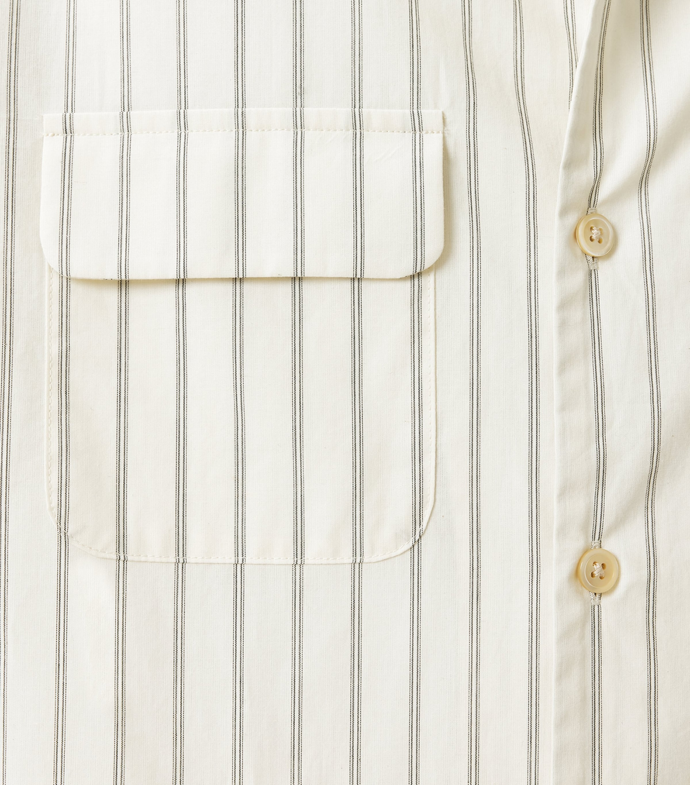 Organic Cotton Stripe Stanley Shirt SOAP WHITE Image 5