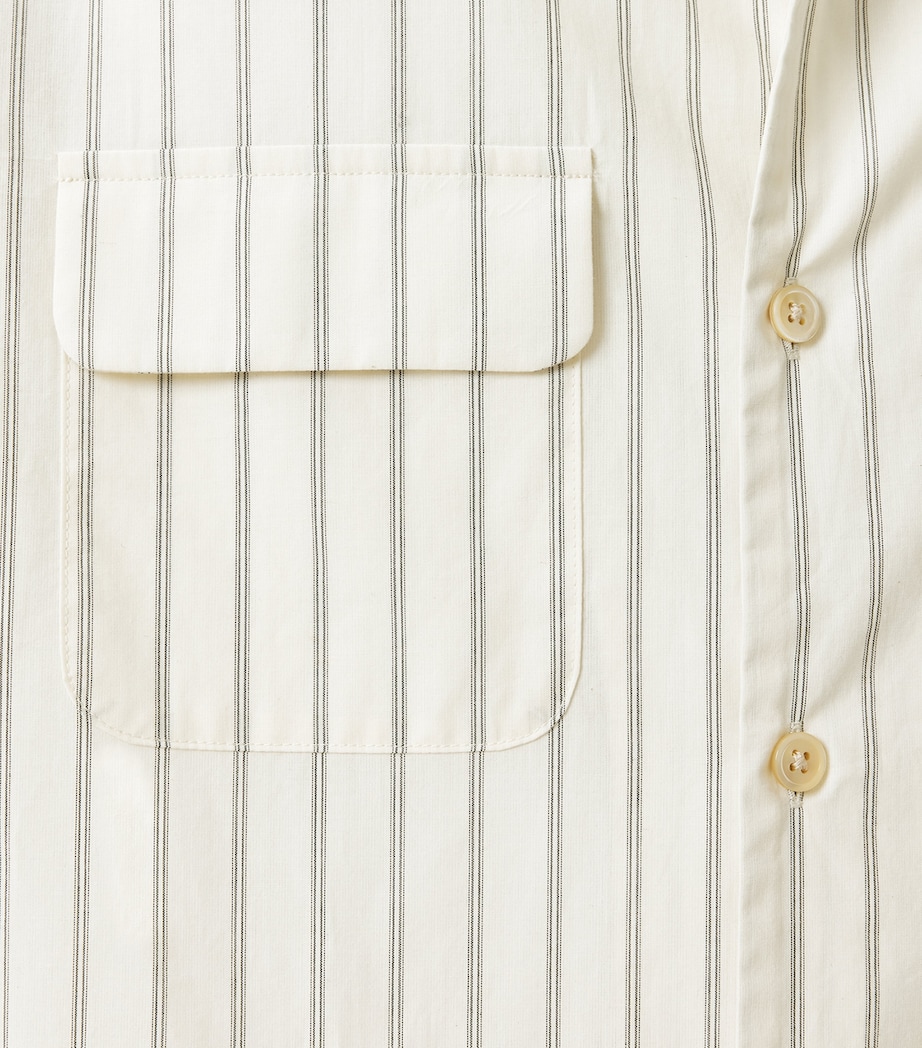 Organic Cotton Stripe Stanley Shirt SOAP WHITE Image 5