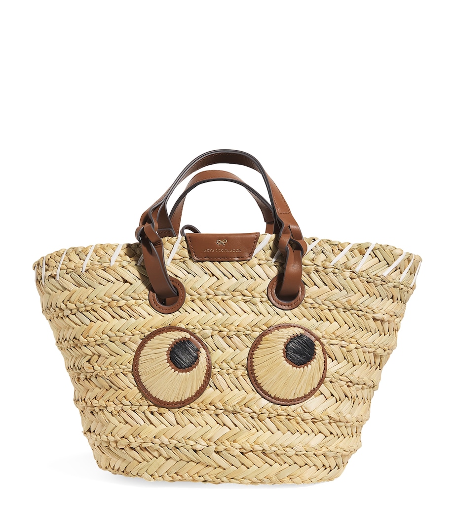Small Paper Eyes Basket Bag NATURAL SEAGRASS Image 1