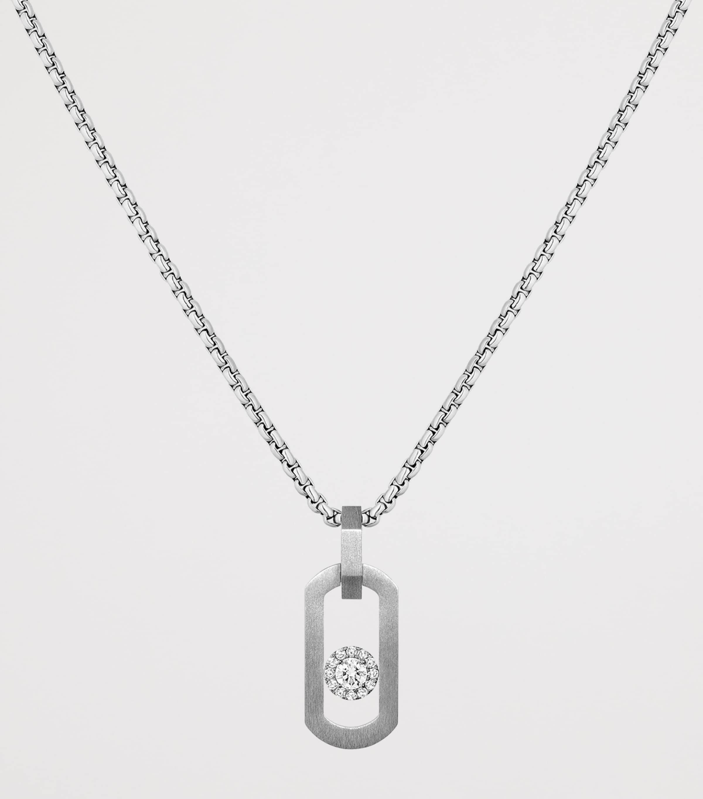 Messika So Move Titanium and Diamond Pendant Necklace (0.29ct) Titanium Image 3