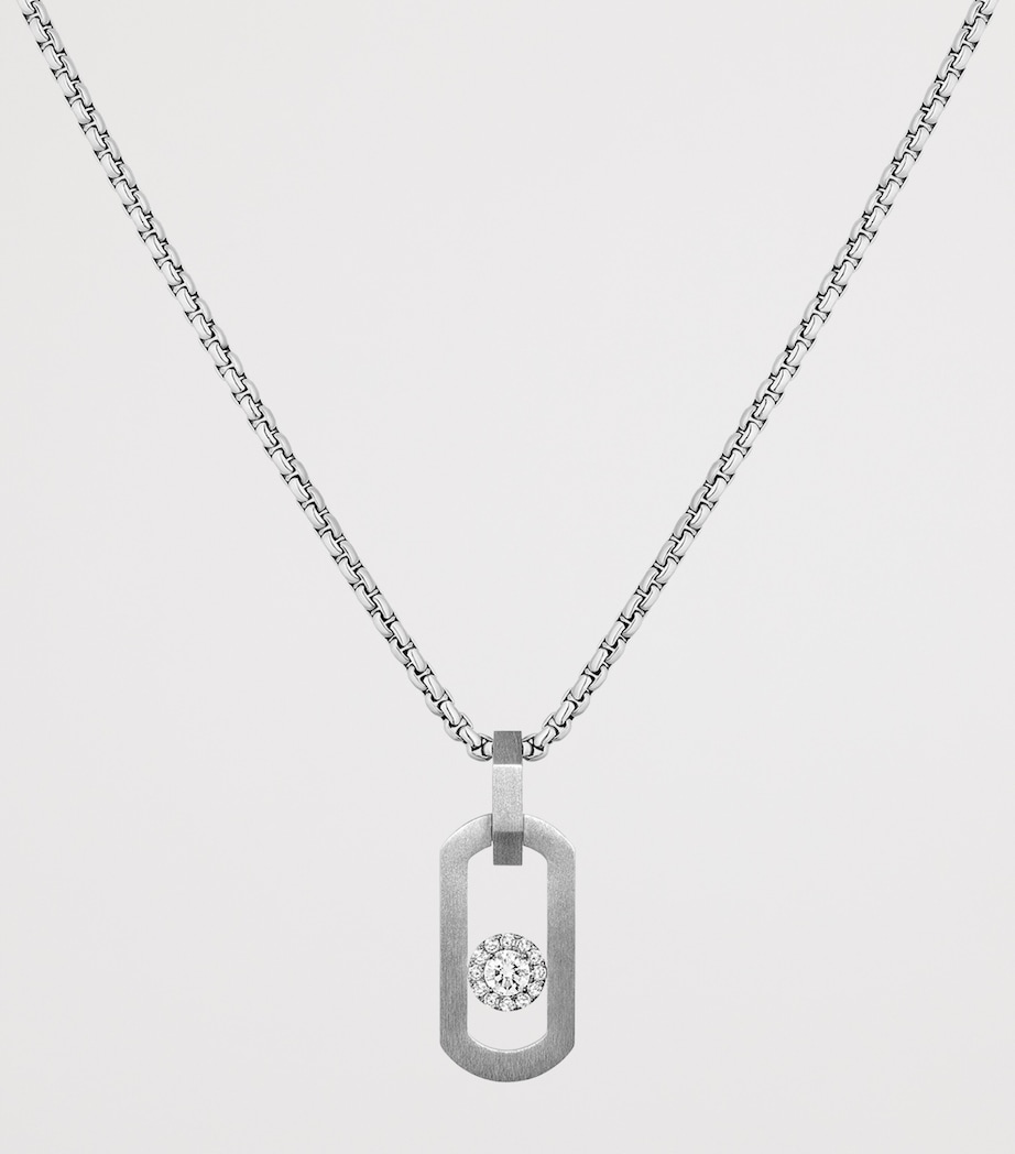 Messika So Move Titanium and Diamond Pendant Necklace (0.29ct) Titanium Image 3