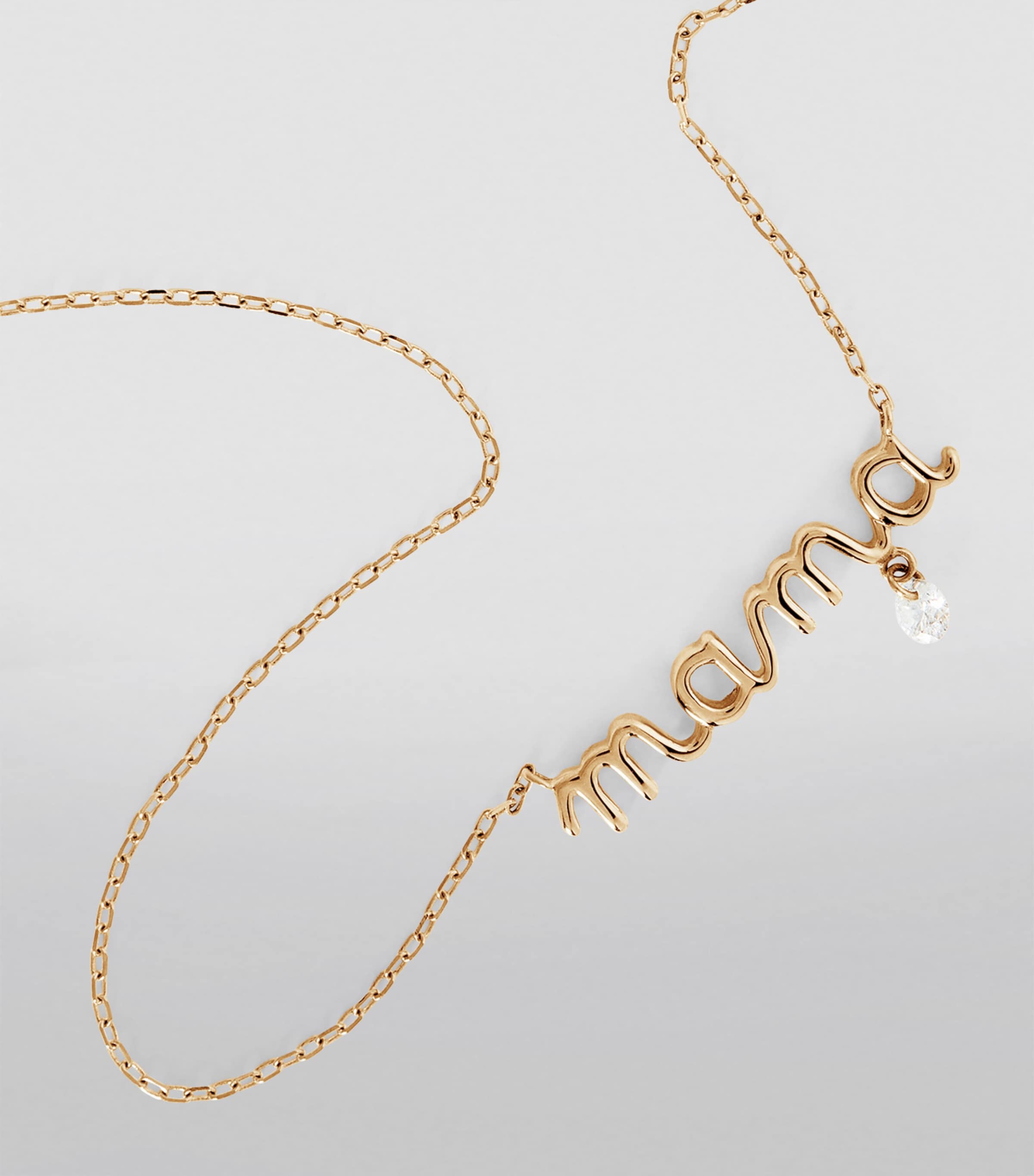 Persée Yellow Gold and Diamond Mama Necklace Gold Image 5