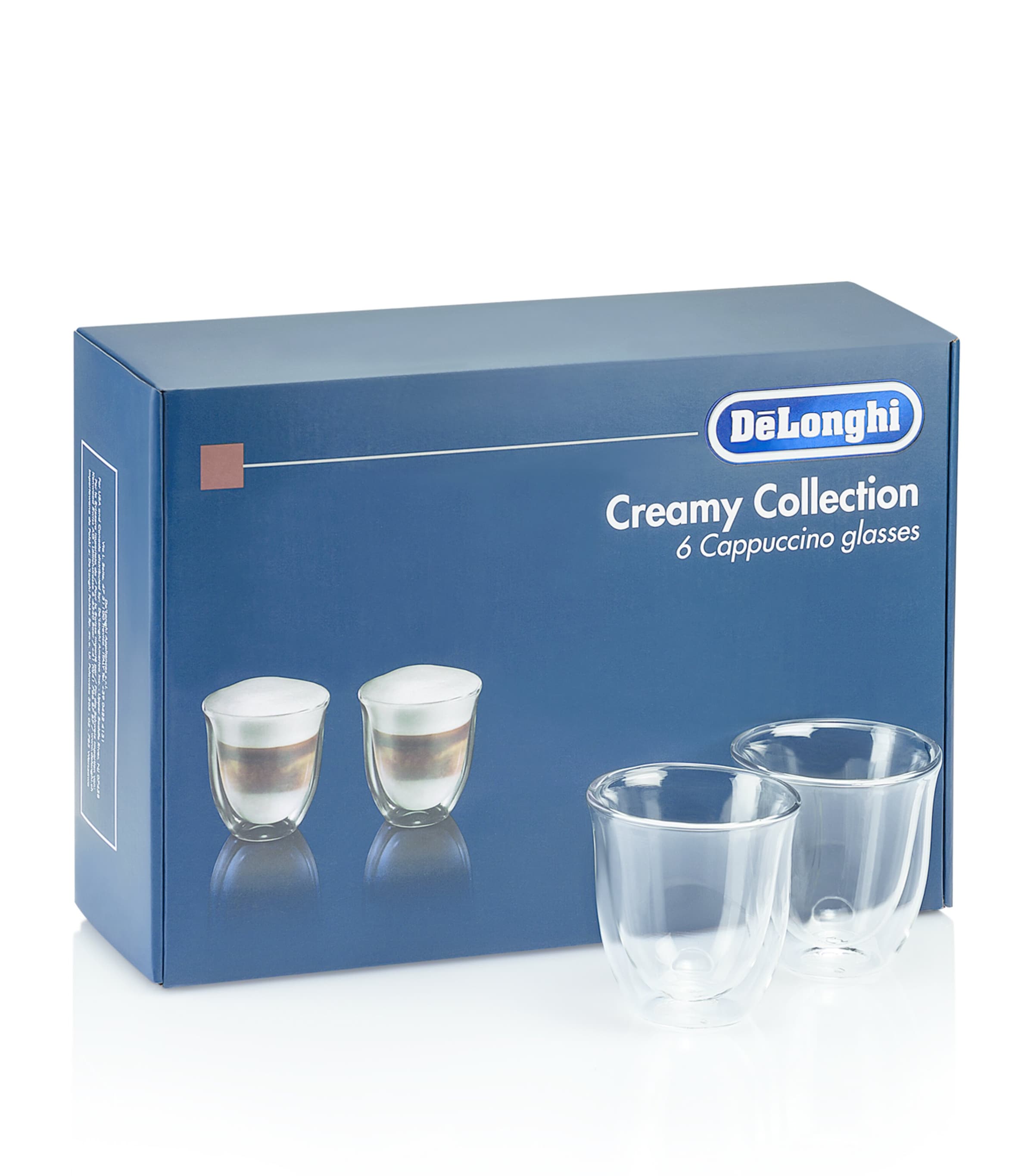 Delonghi Set Of 6 Cappuccino Glasses In Blue