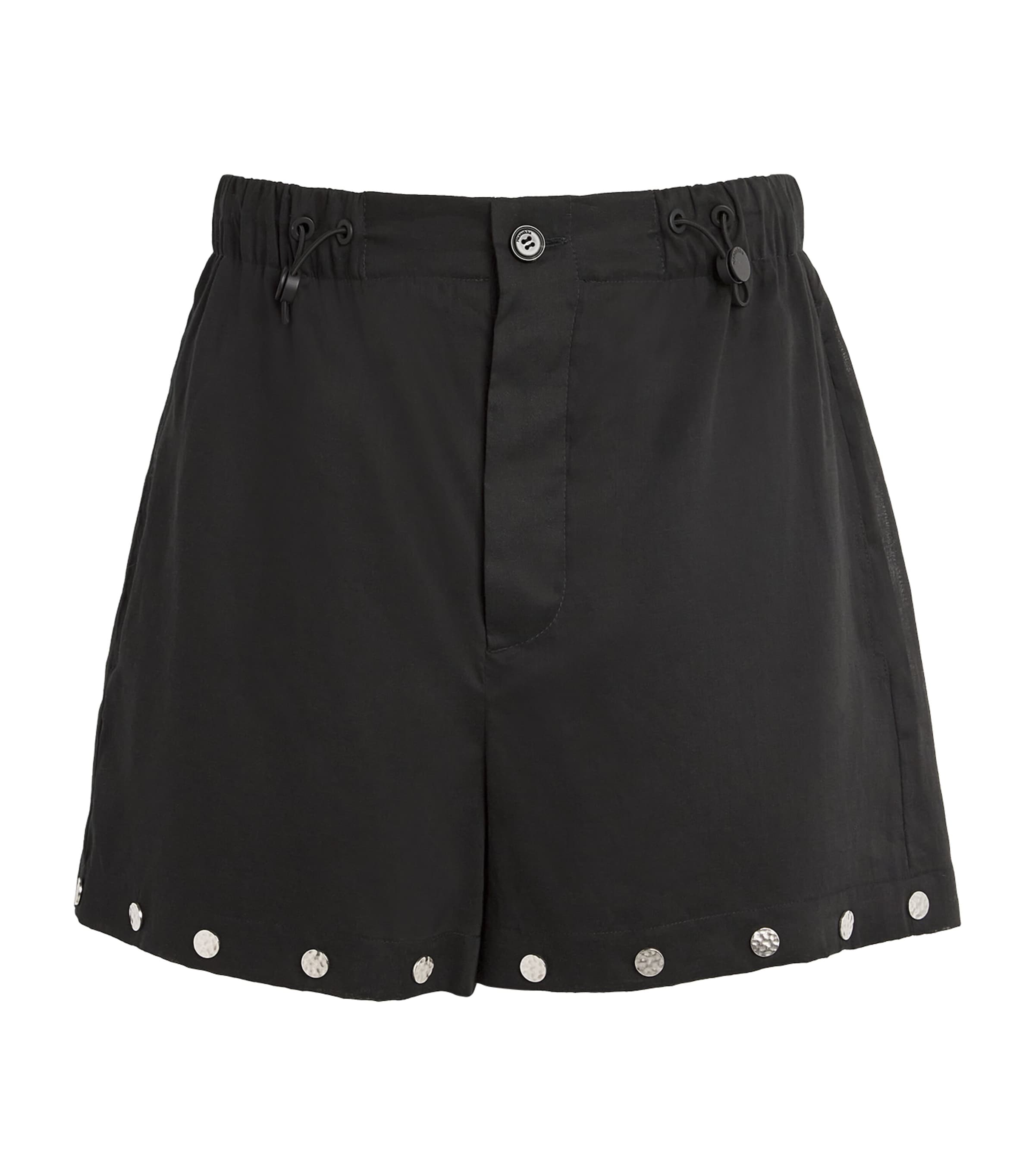 Shop Nanushka Metal Rivet Tallon Shorts In Black