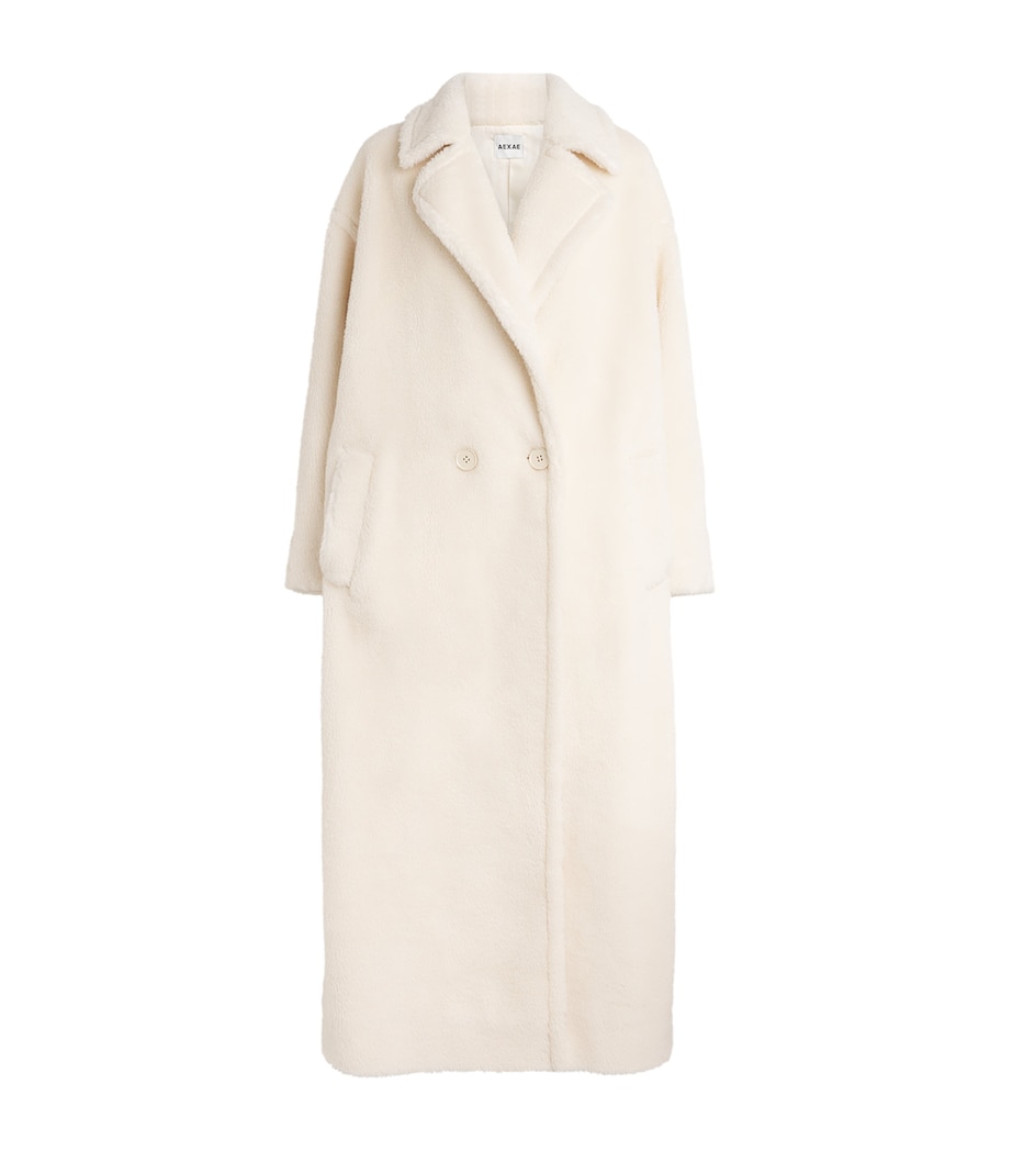 Wool Shearling Oversized Coat BONE Image 1