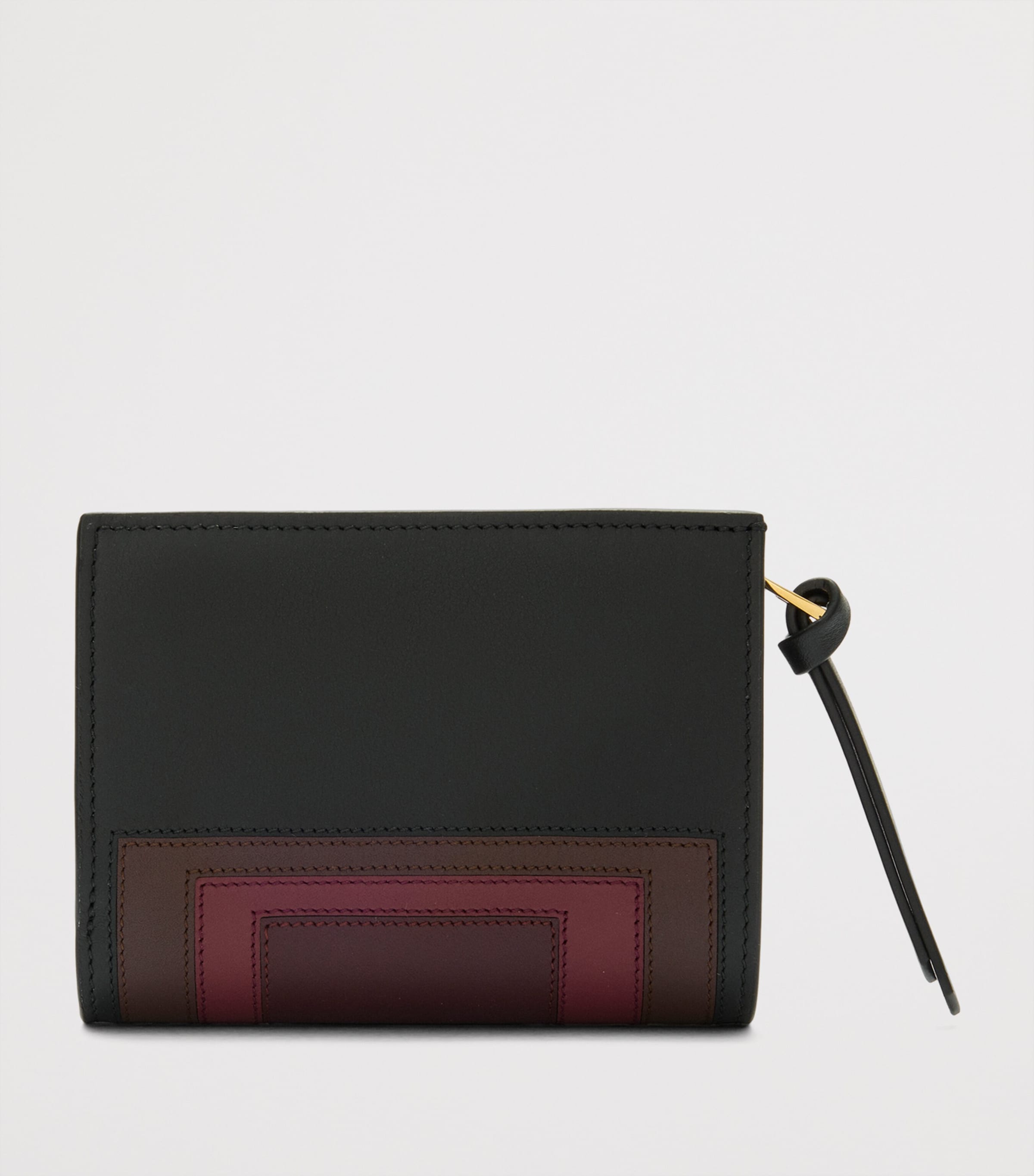 x Albers Leather Compact Wallet BLACK/BURGUNDY Image 4