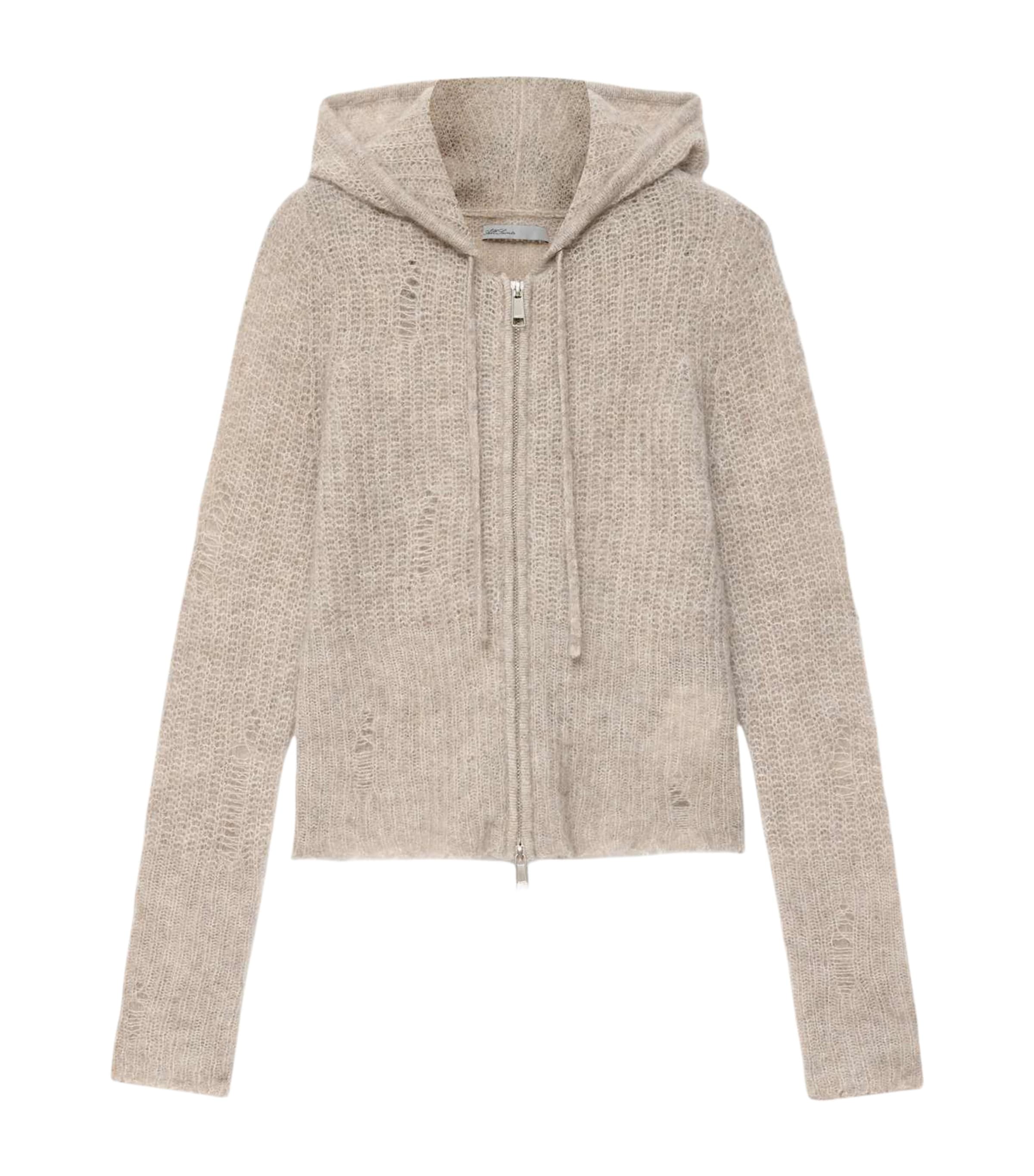 AllSaints Womens Mabel Hoodie Pebble Grey Image 1