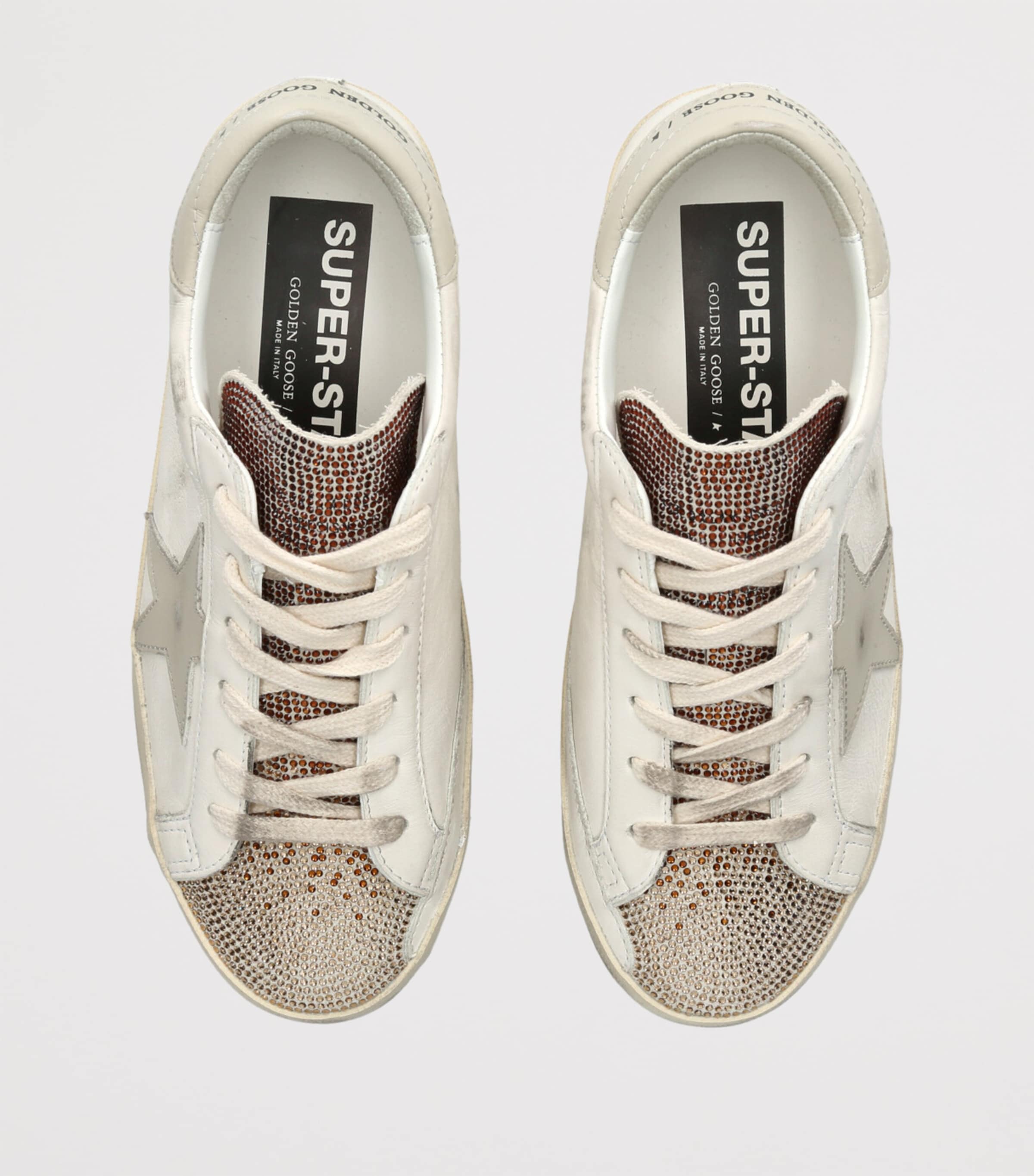 Golden Goose Leather Super-Star Sneakers White/oth Image 4