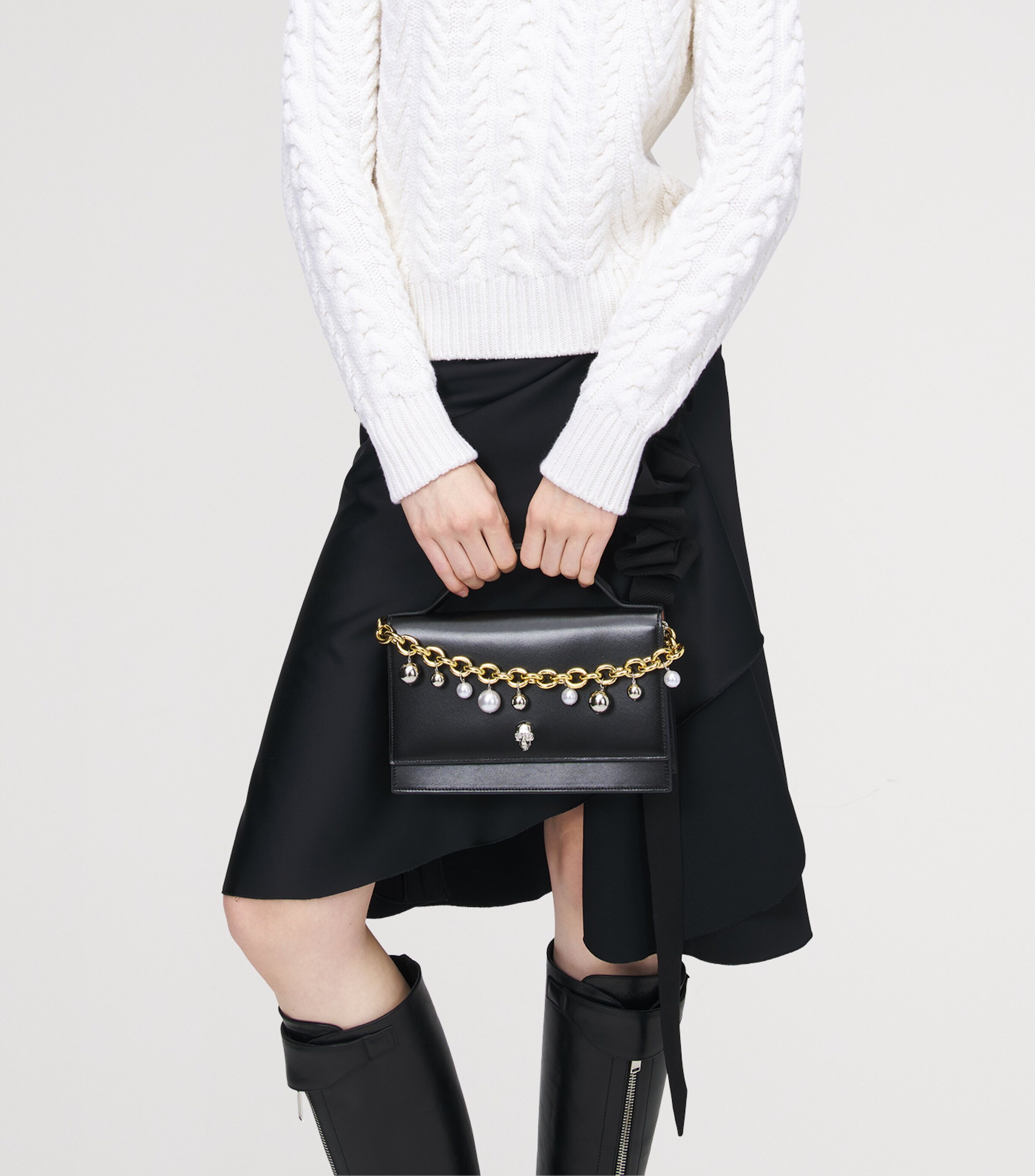 Leather Skull Top-Handle Bag 1000 Image 2