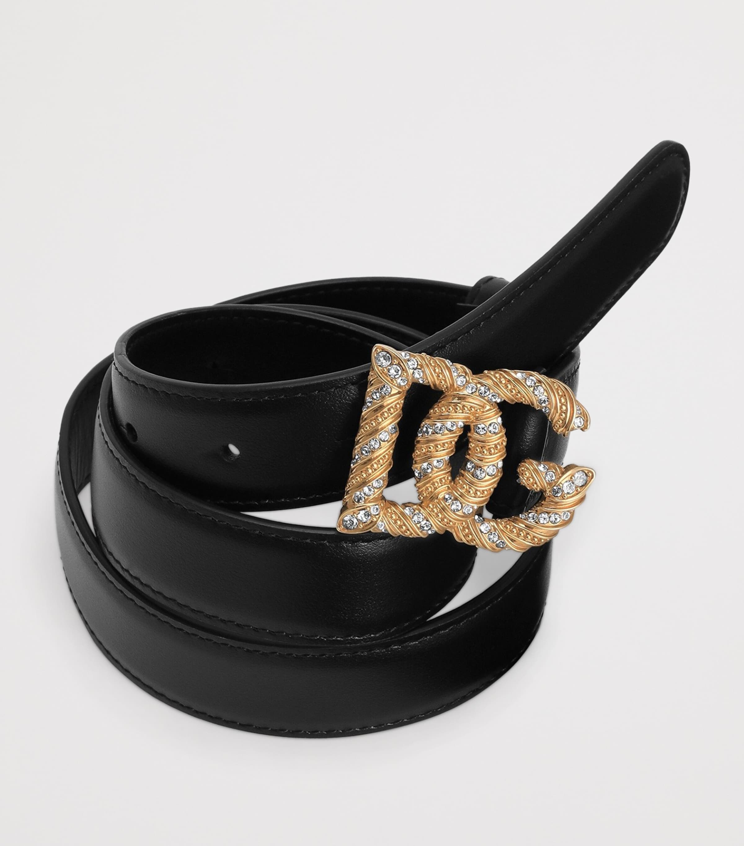 Calfskin Logo Belt 80999-BLACK Image 3