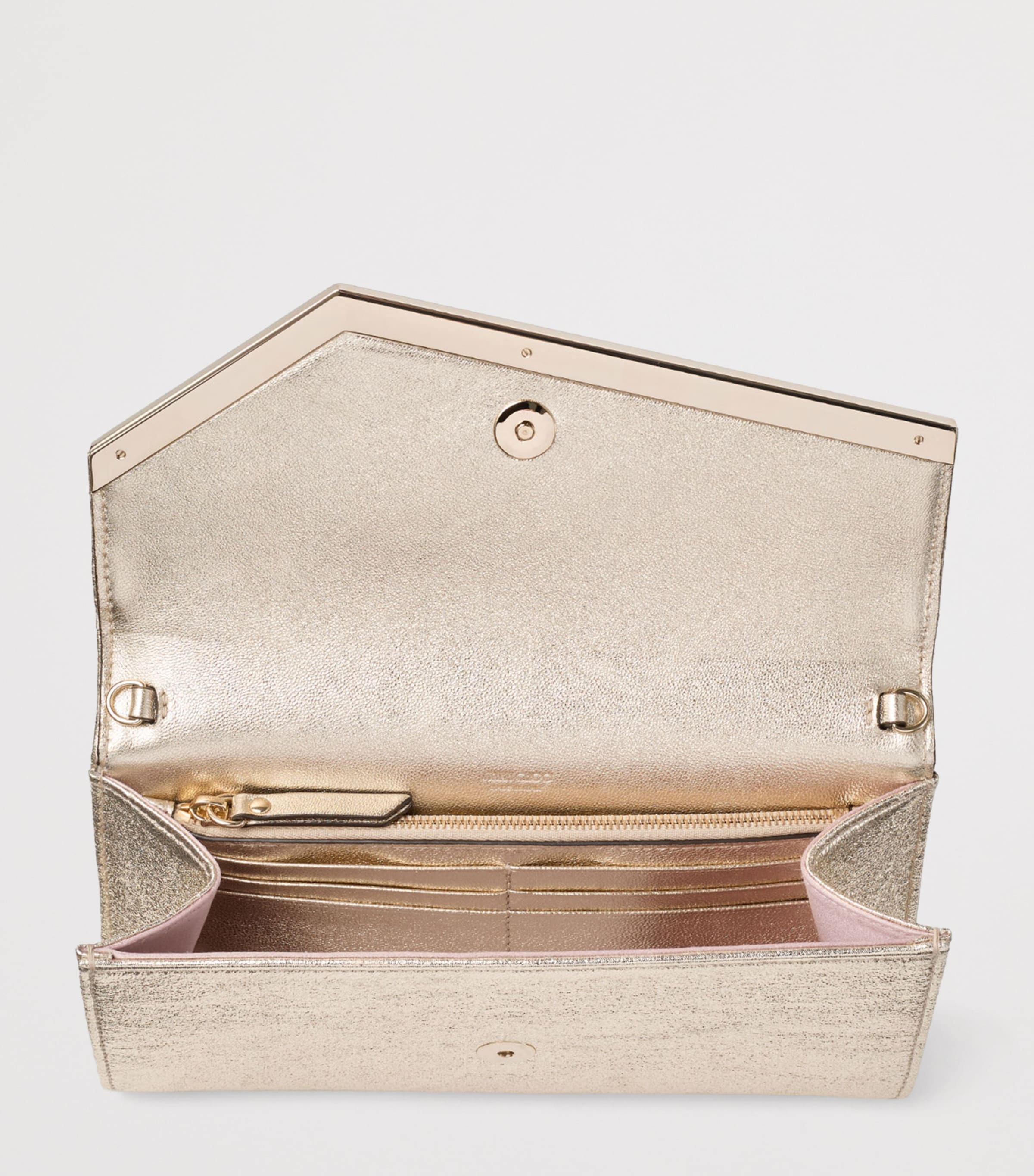 Jimmy Choo Emmie Clutch Bag Platinum Ice/light G Image 4
