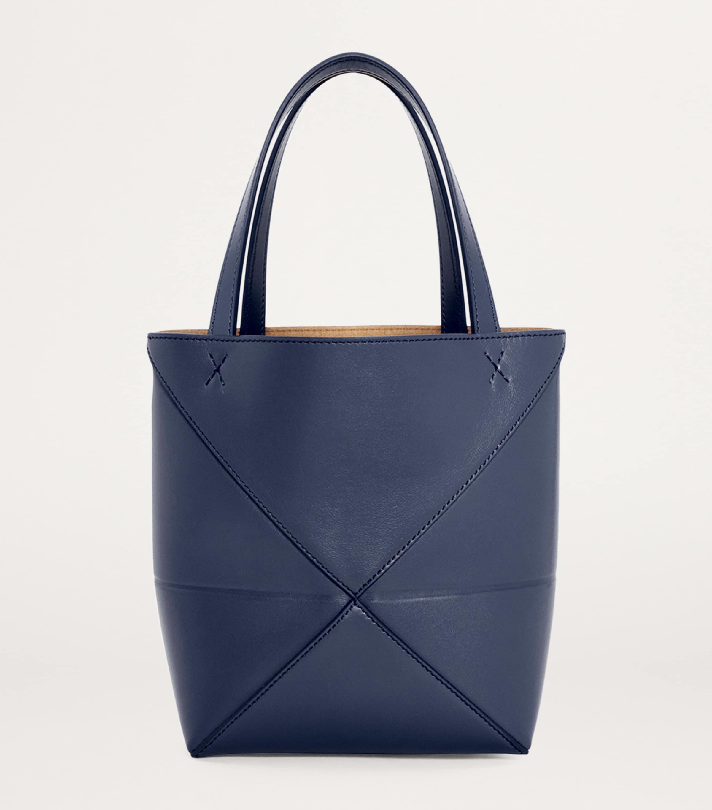 トートバッグ Loewe PUZZLE FOLD TOTE MEDIUM BAG Medium Puzzle Fold tote in shiny calfskin Beige - LOEWE
