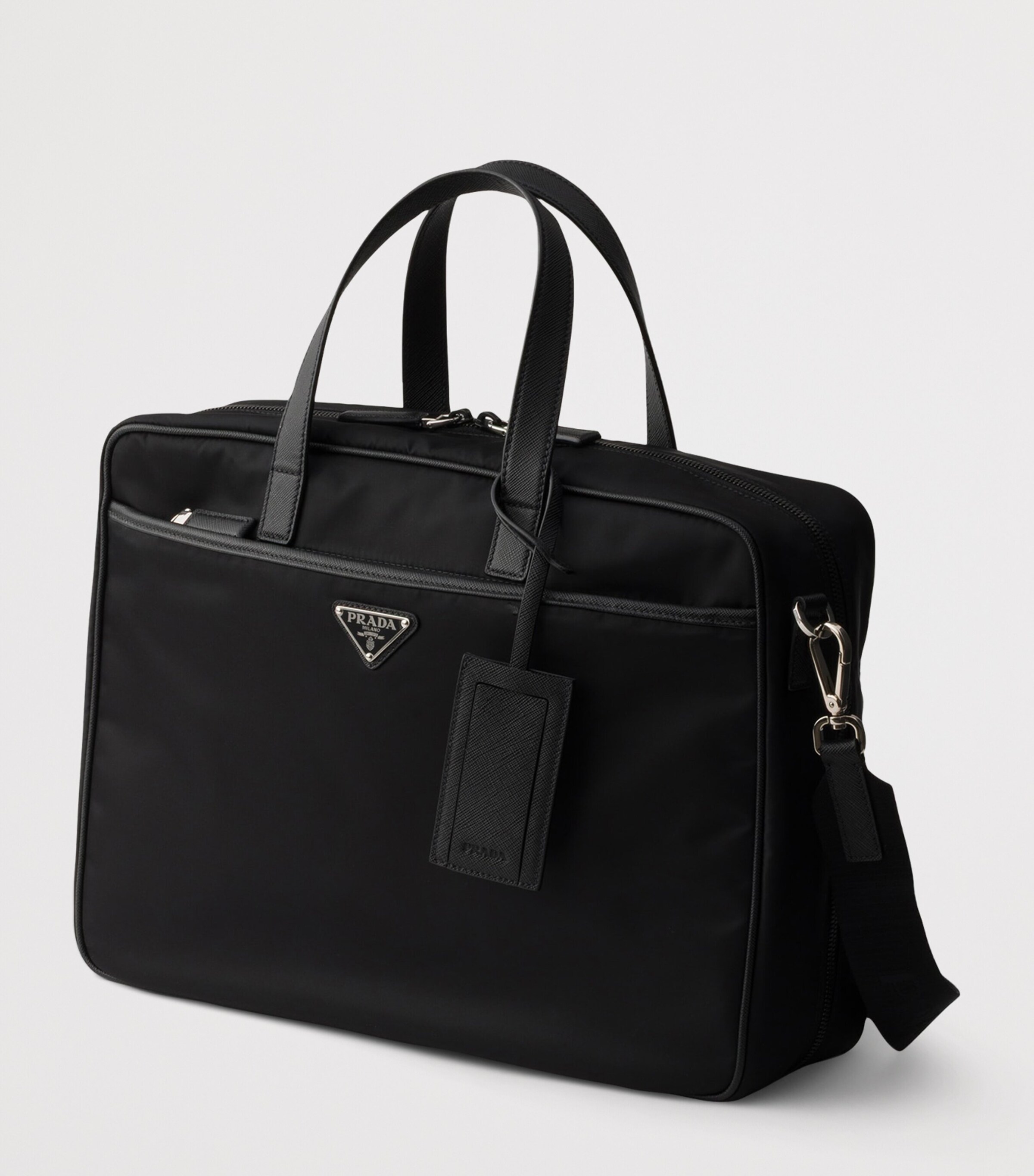 Prada Re-Nylon and Saffiano Leather Briefcase Image 3