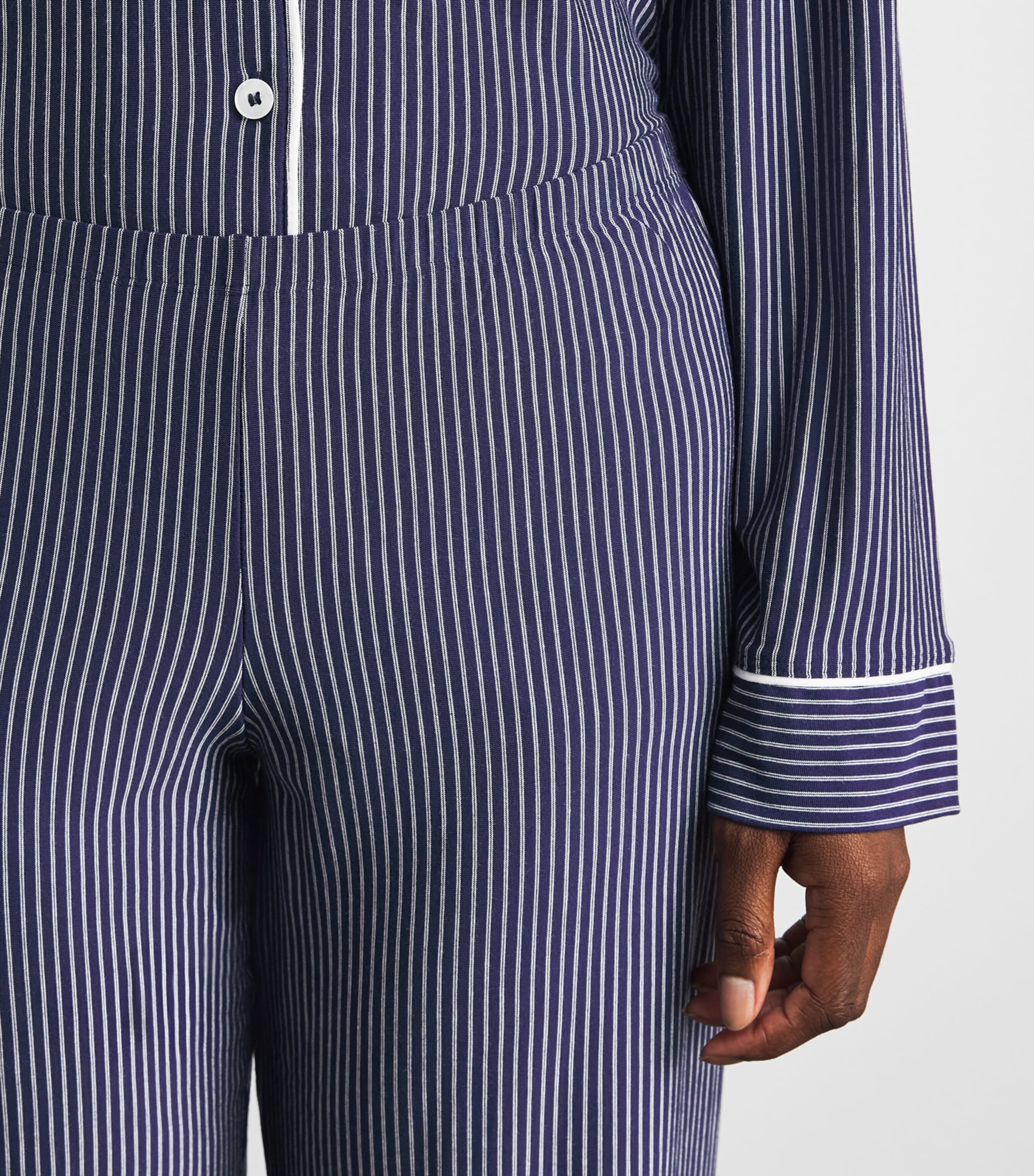 Eberjey Womens Gisele Pyjama Set Duo Stripe Nvy/ivory Image 3