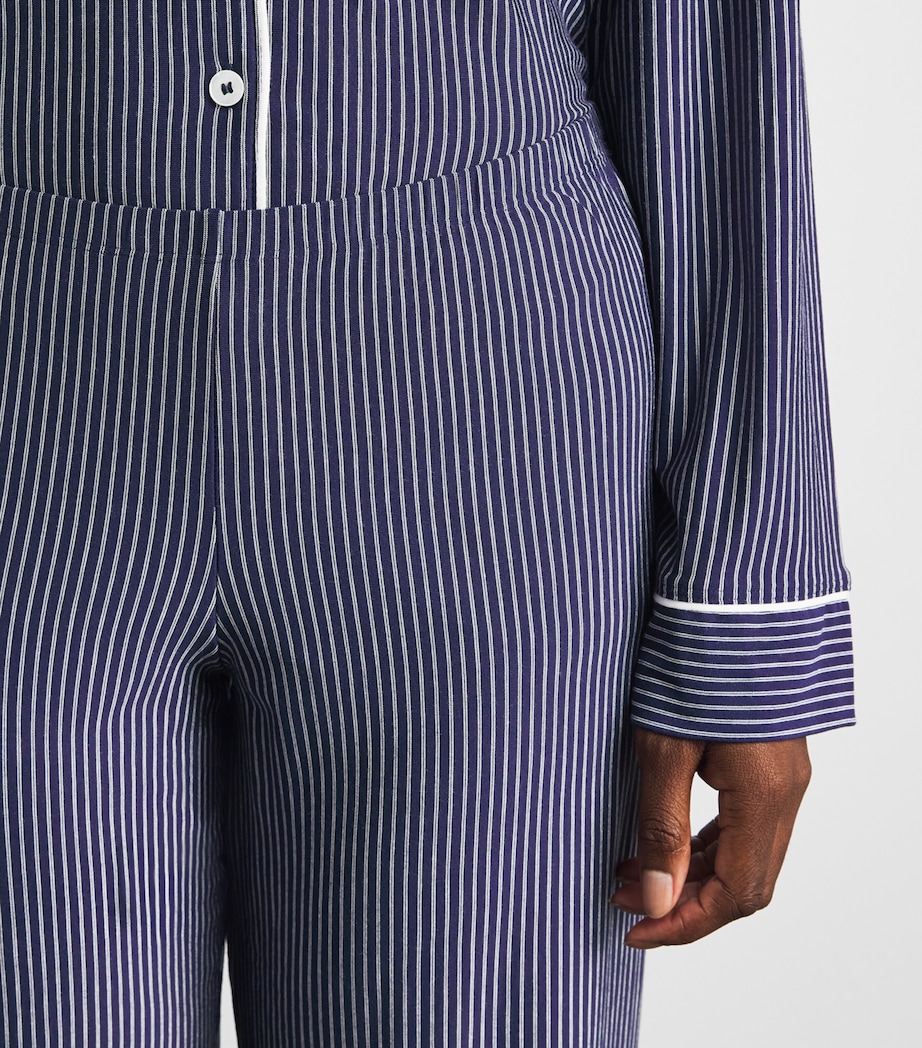 Eberjey Womens Gisele Pyjama Set Duo Stripe Nvy/ivory Image 3
