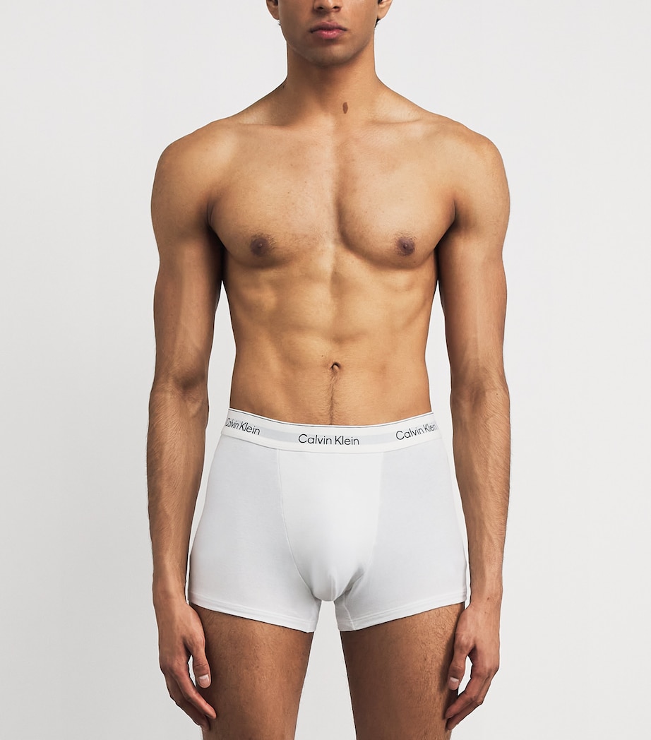 Calvin Klein Mens Cotton Stretch Relaxed Icon Trunks (Pack of 3) Multi Image 2