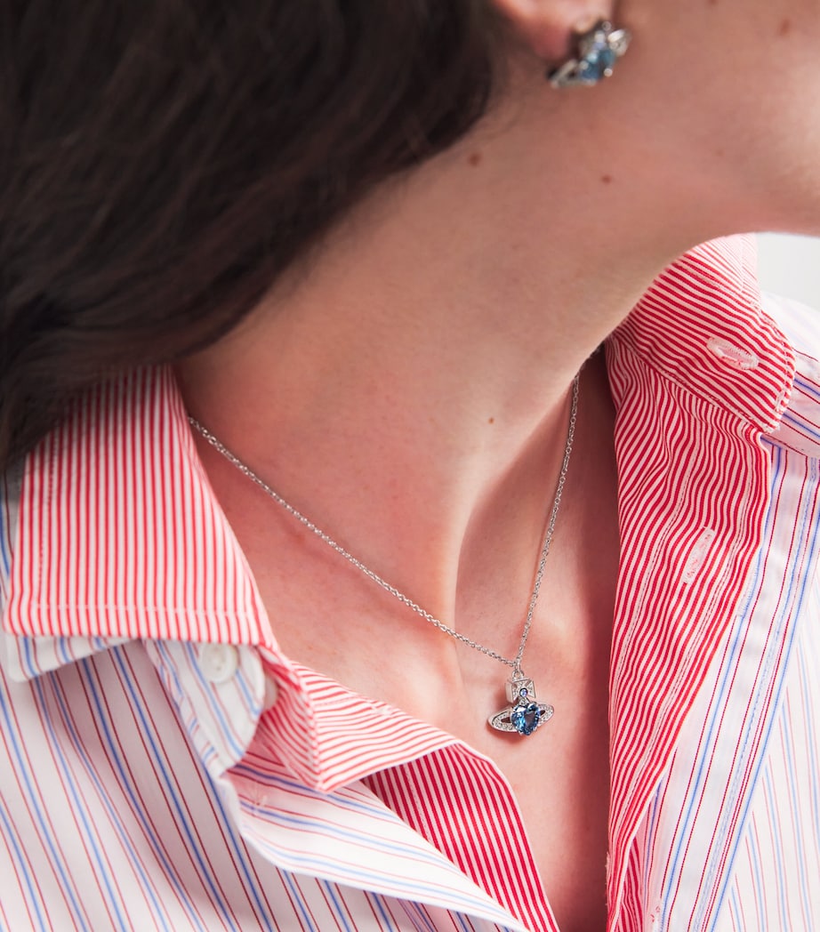 Ariella Pendant Necklace PLATNIUM/AQUARMARINE Image 2