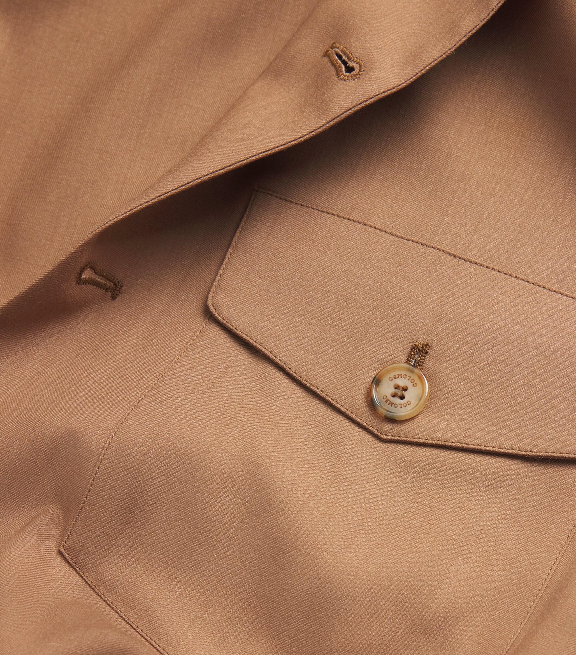 Colombo Mens Cashmere Overshirt Brown Image 5