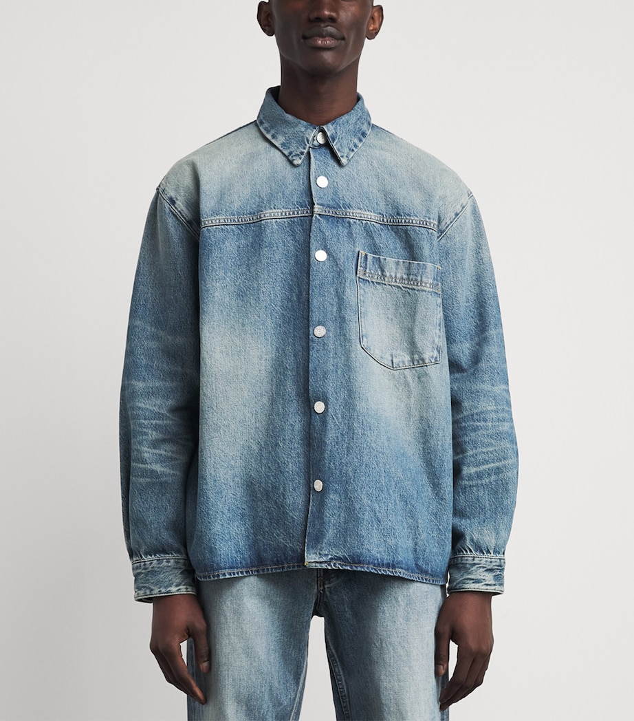 Won Hundred Mens Denim Zayne Shirt Cel Tintet Blue Image 4