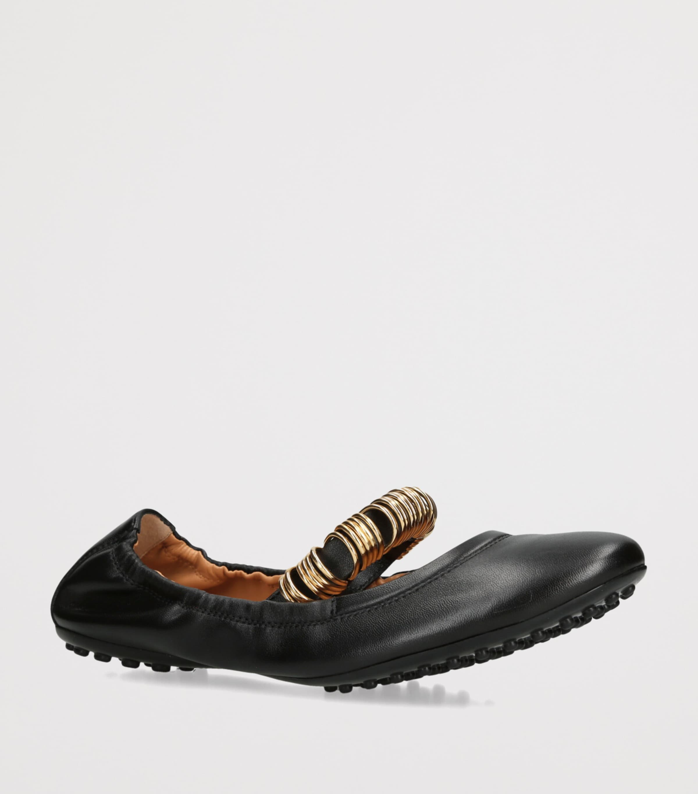 Leather Ballet Flats BLACK Image 4