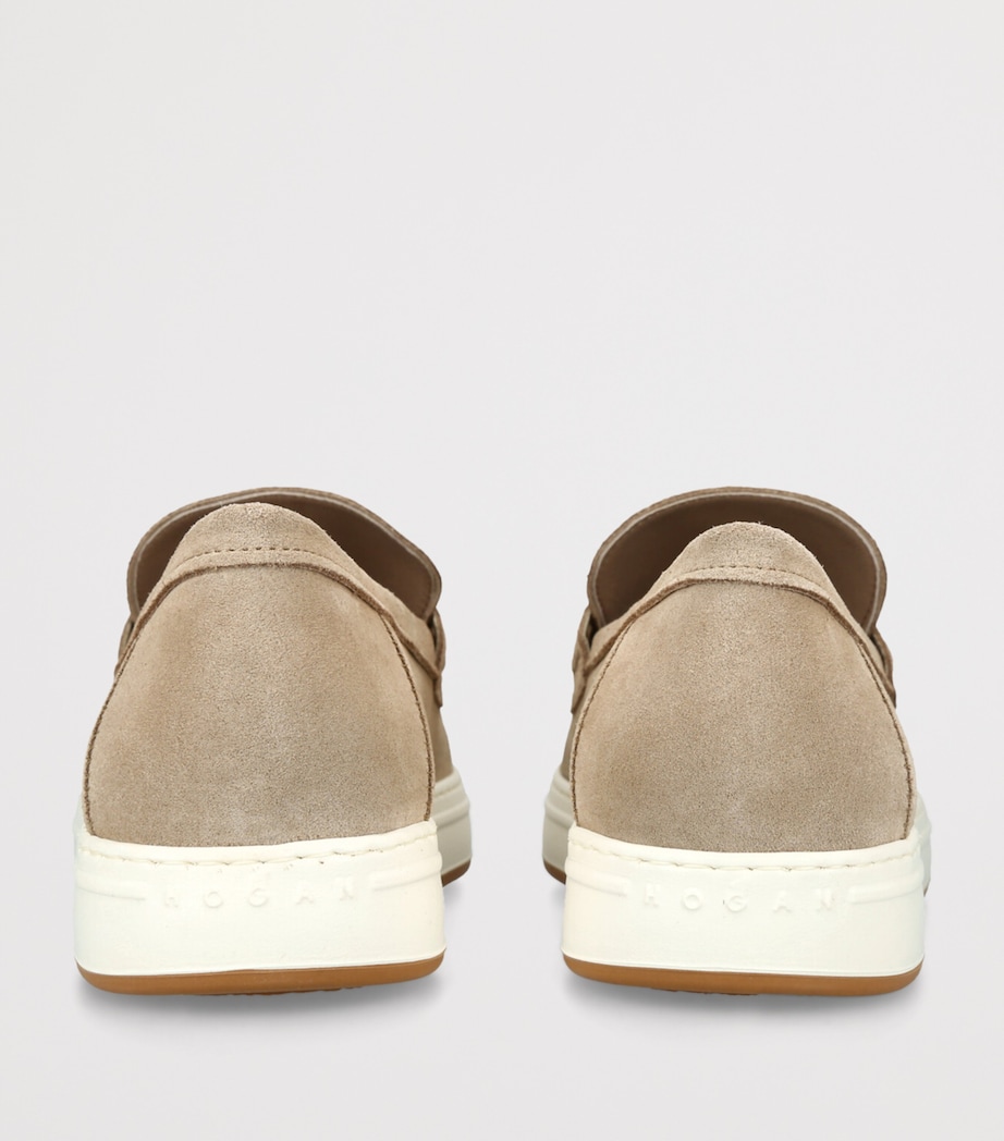 Hogan Suede H-TV Loafers Beige Image 2