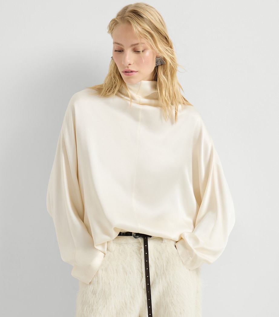 Silk Rollneck Blouse C7925 Image 6