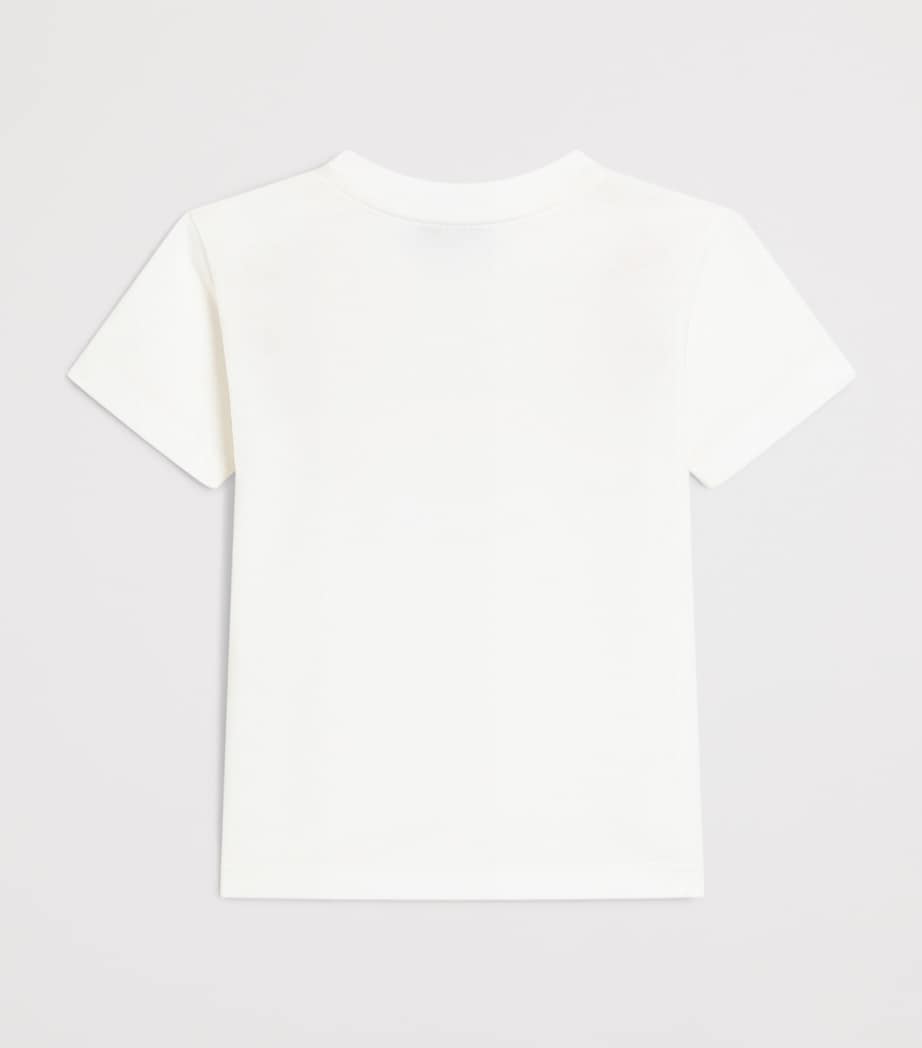 Dolce&Gabbana Kids Majolica Print Glitter T-Shirt (3-30 Months) White Image 2