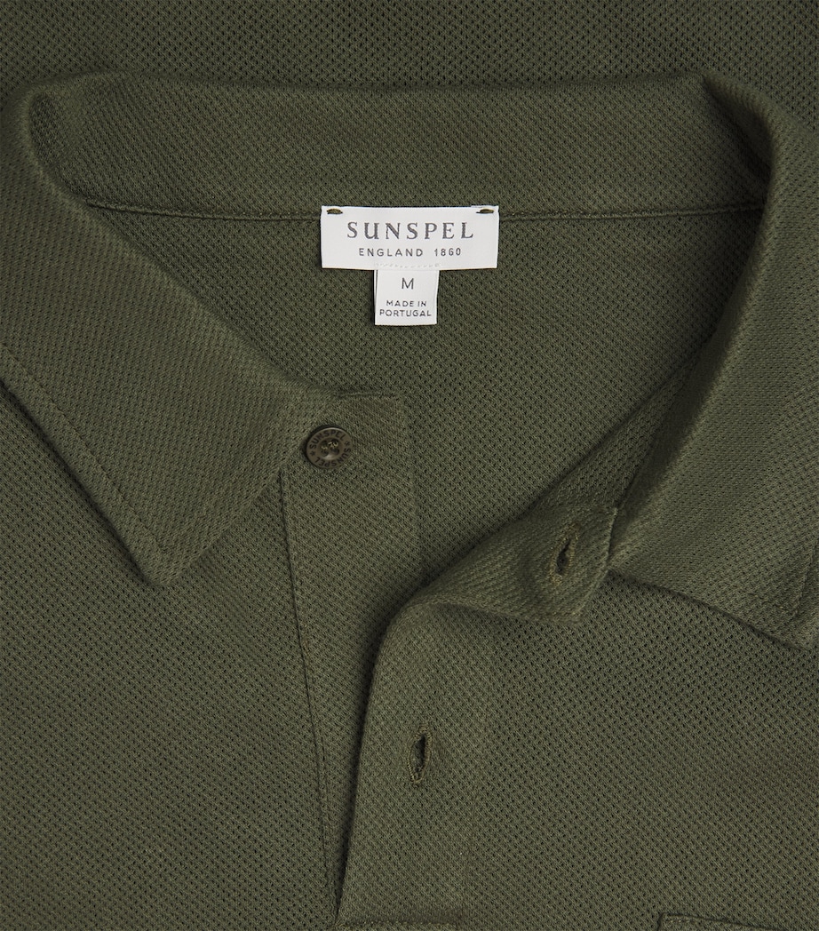Sunspel Mens Supima Cotton Riviera Polo Shirt Gniz Deep Image 6