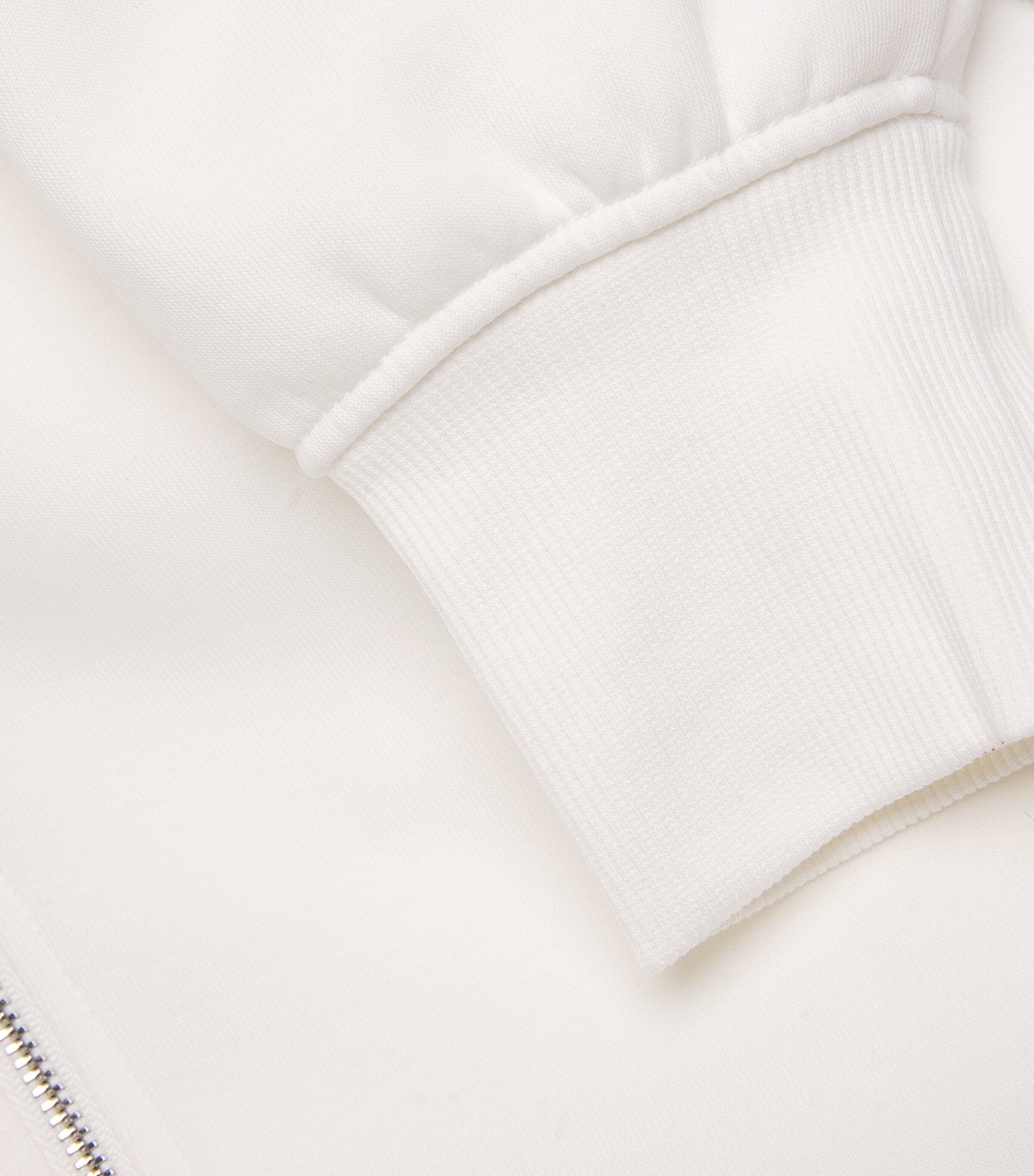 MM Womens Cotton-Silk-Blend Zip-Up Sweatshirt White Image 6