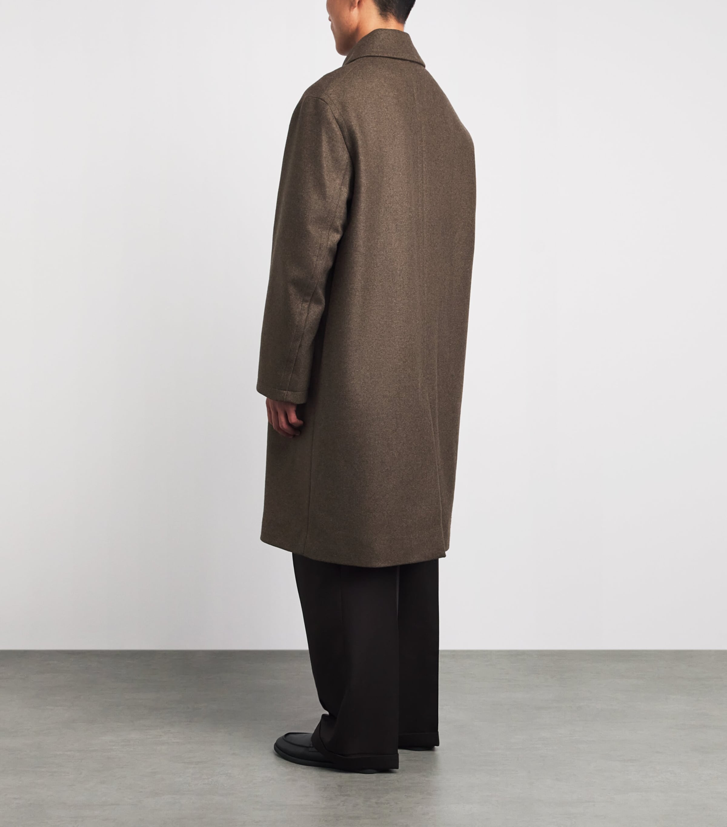 Studio Nicholson Mens Wool-Blend Ady Overcoat Loden Image 5