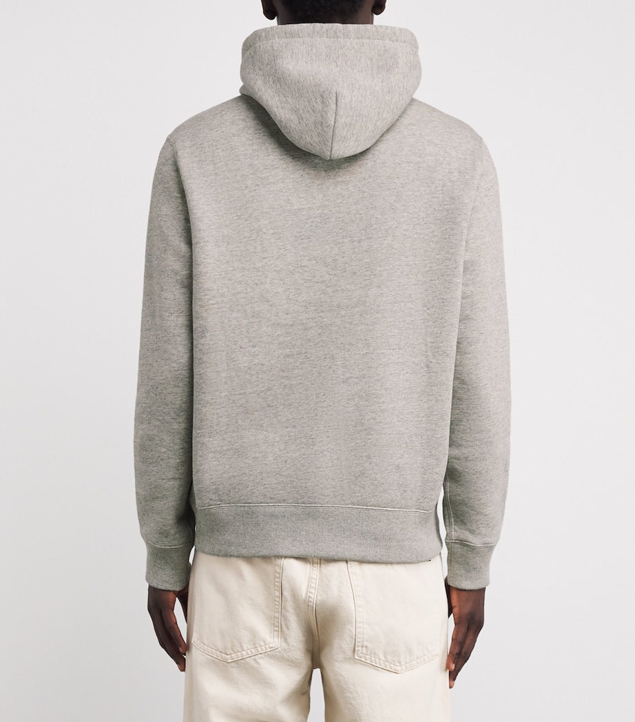 Cotton-Blend Polo Bear Hoodie GREY Image 4