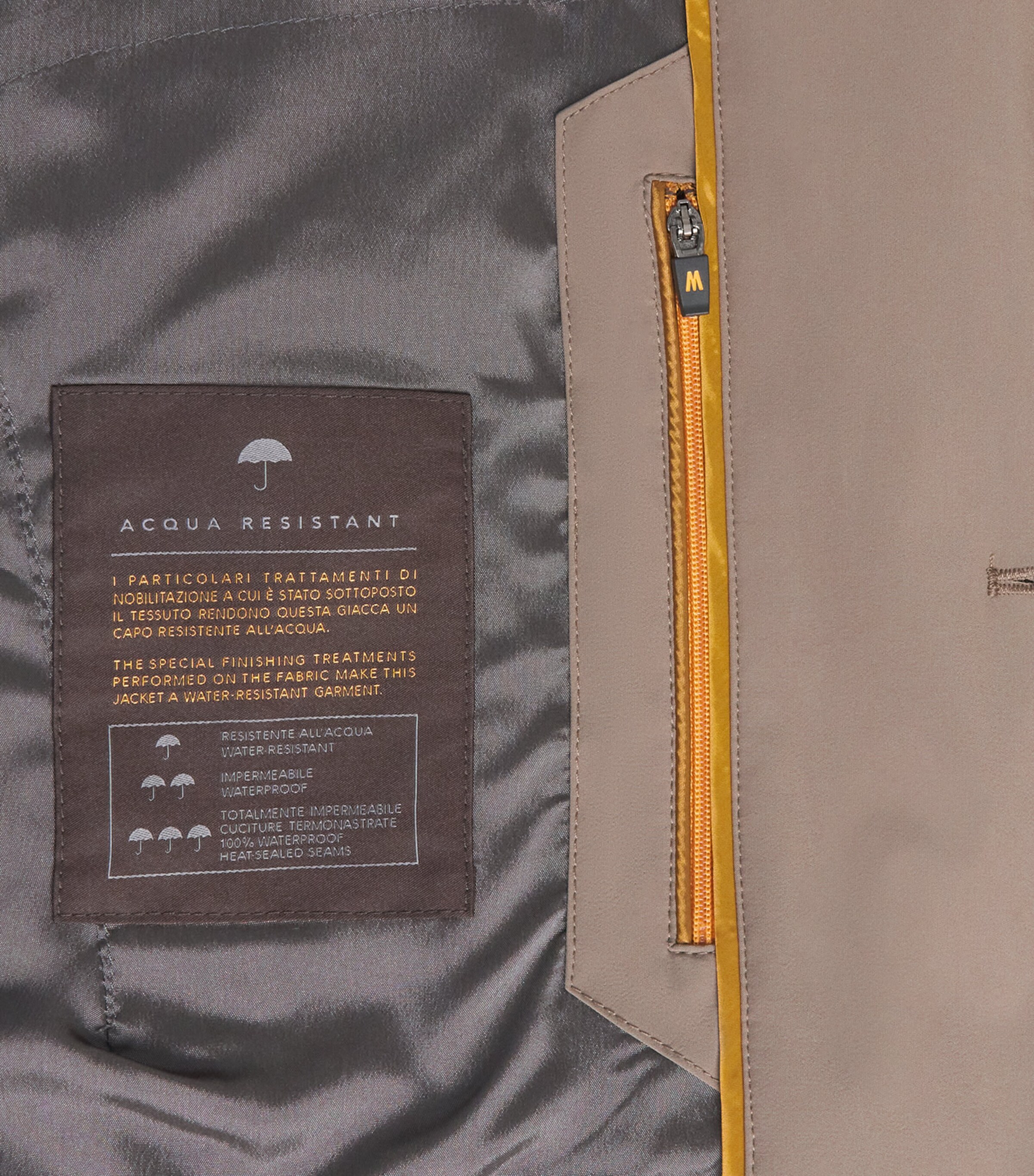 Moorer Mens Water-Repellent Hektor-KN Overcoat Nut Image 6