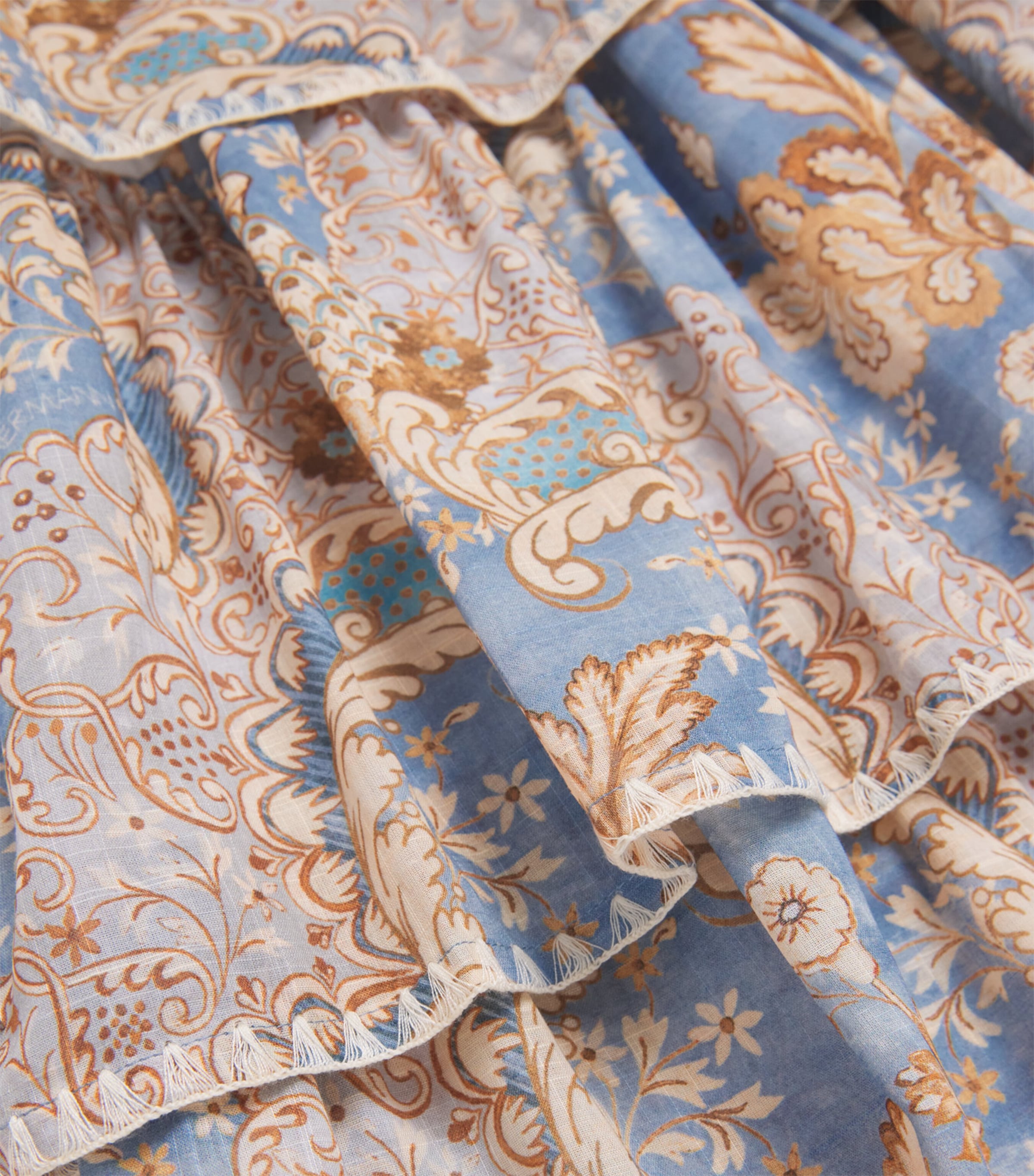 Cotton Daylight Tiered Dress (2-12 Years) BANDANA FLORAL DENIM Image 3